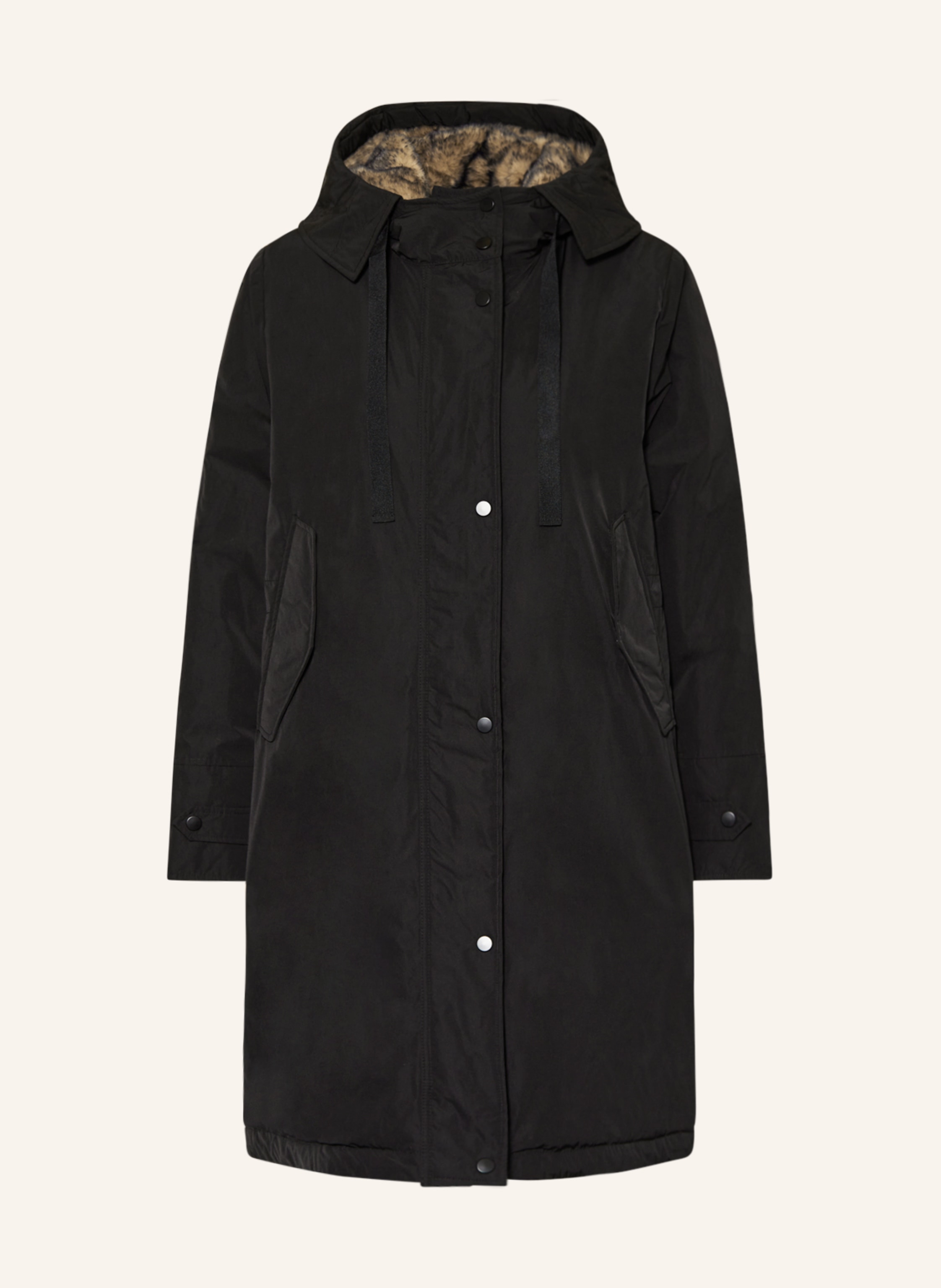 HOX Parka mit Kunstfell in schwarz