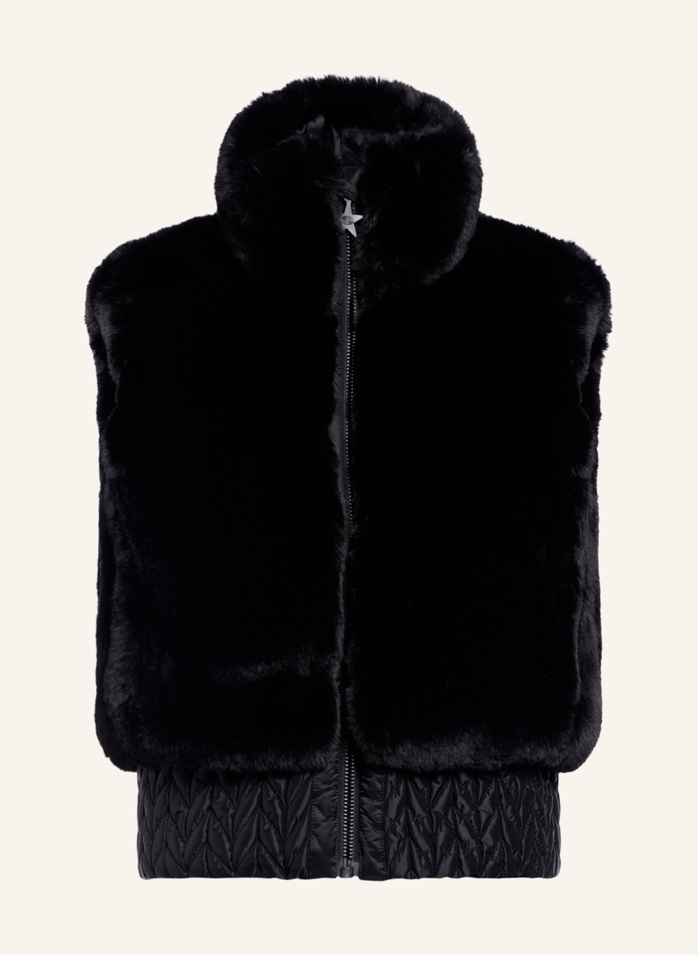 Black store fuzzy vest