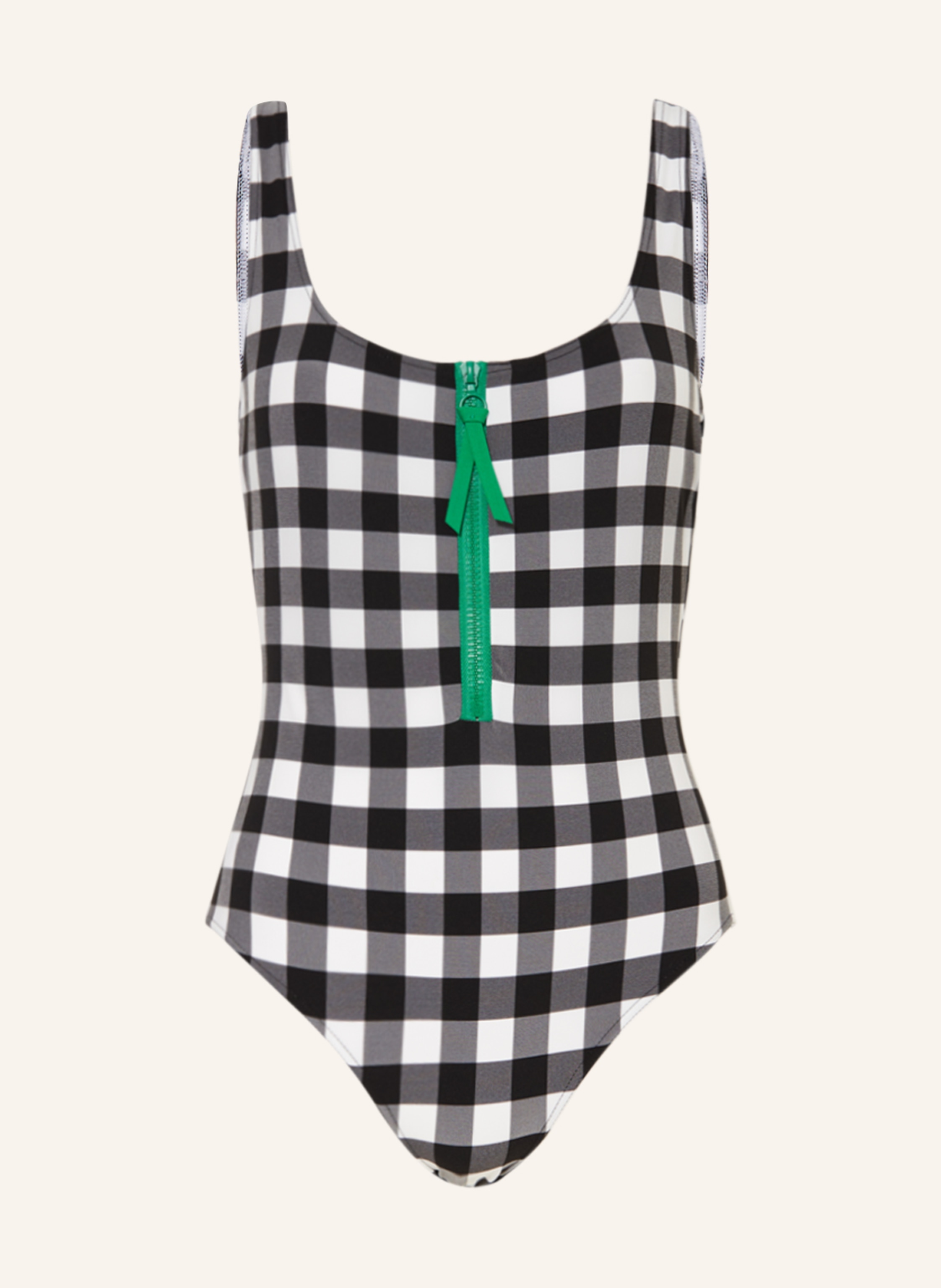 Black and white plaid swimsuit shop
