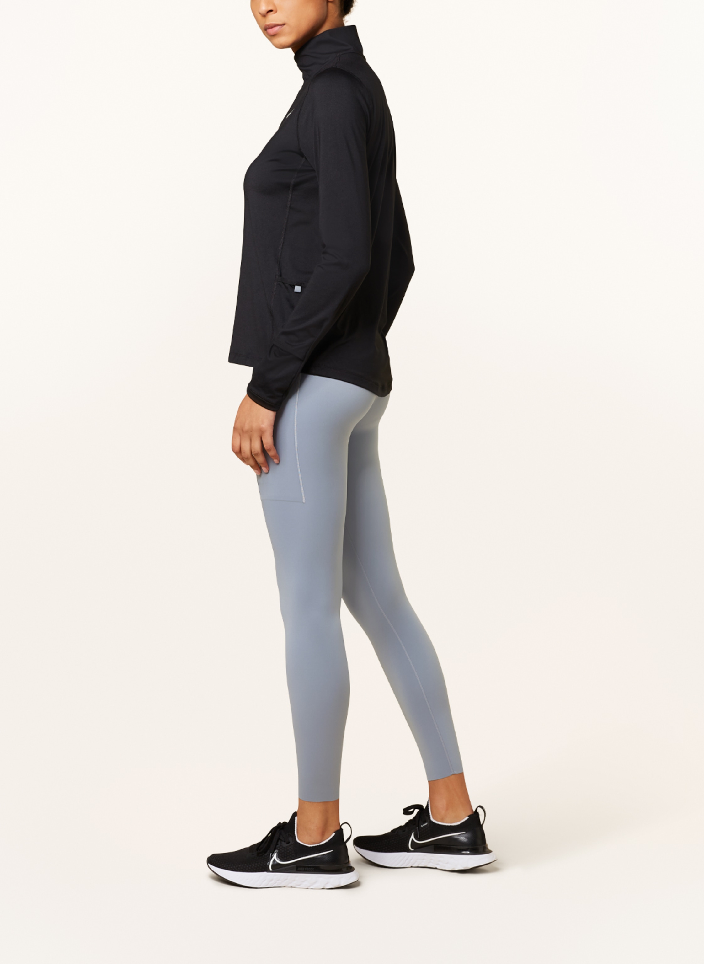 Thumbnail - Nike Lauf-Tights Go grau