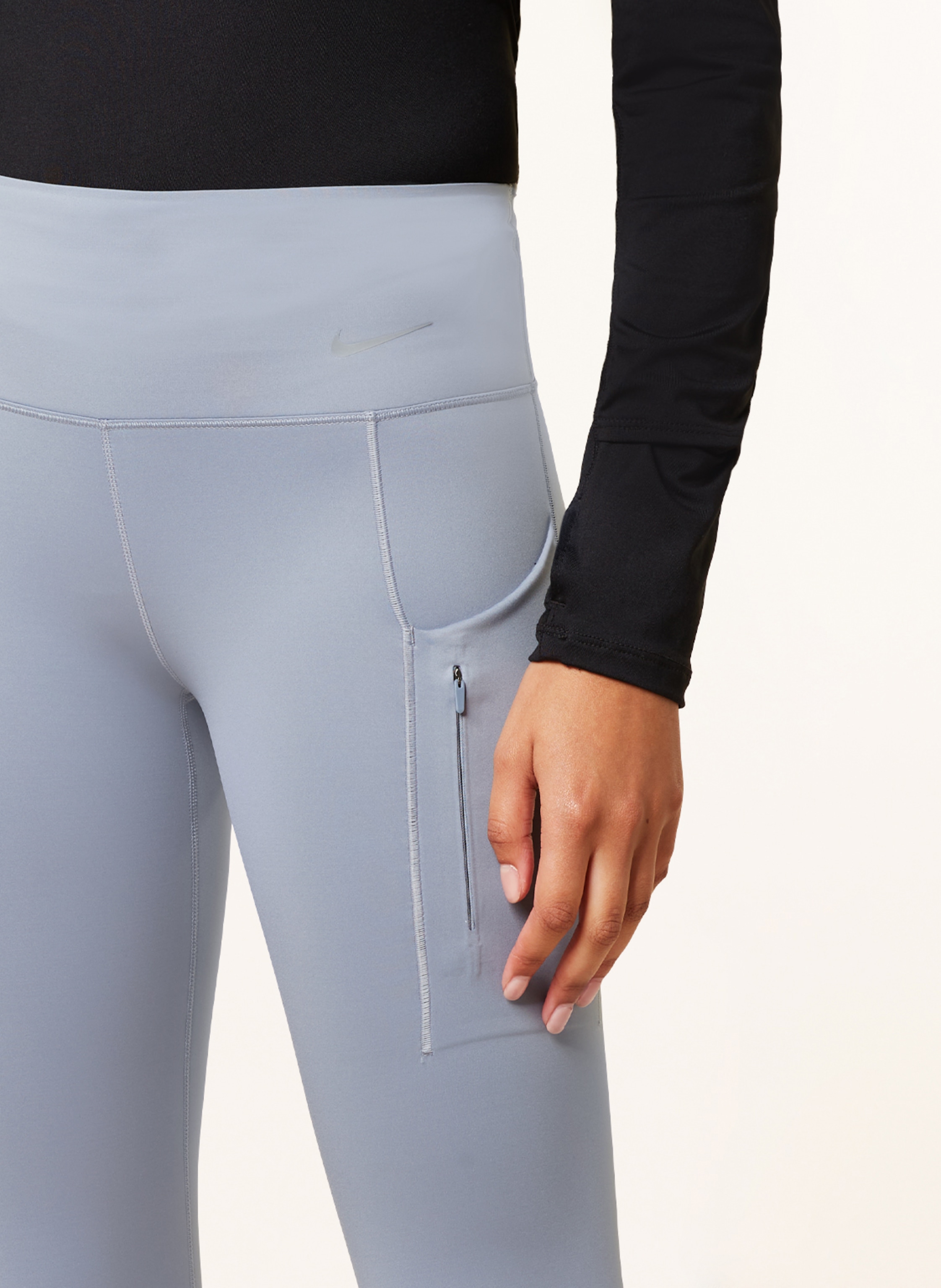 Thumbnail - Nike Lauf-Tights Go grau