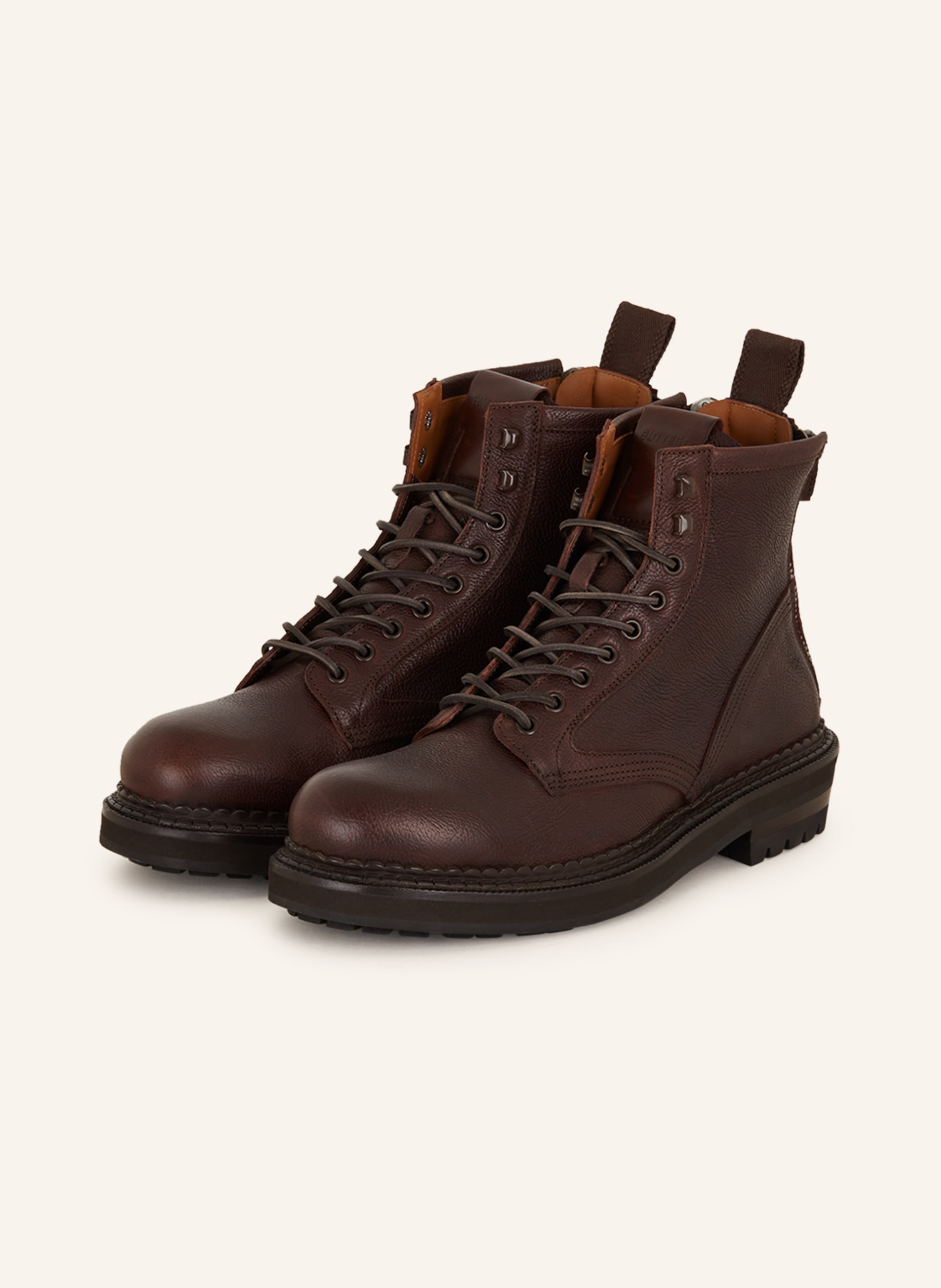 BUTTERO lace up boots Aging processing - fountainheadsolution.com
