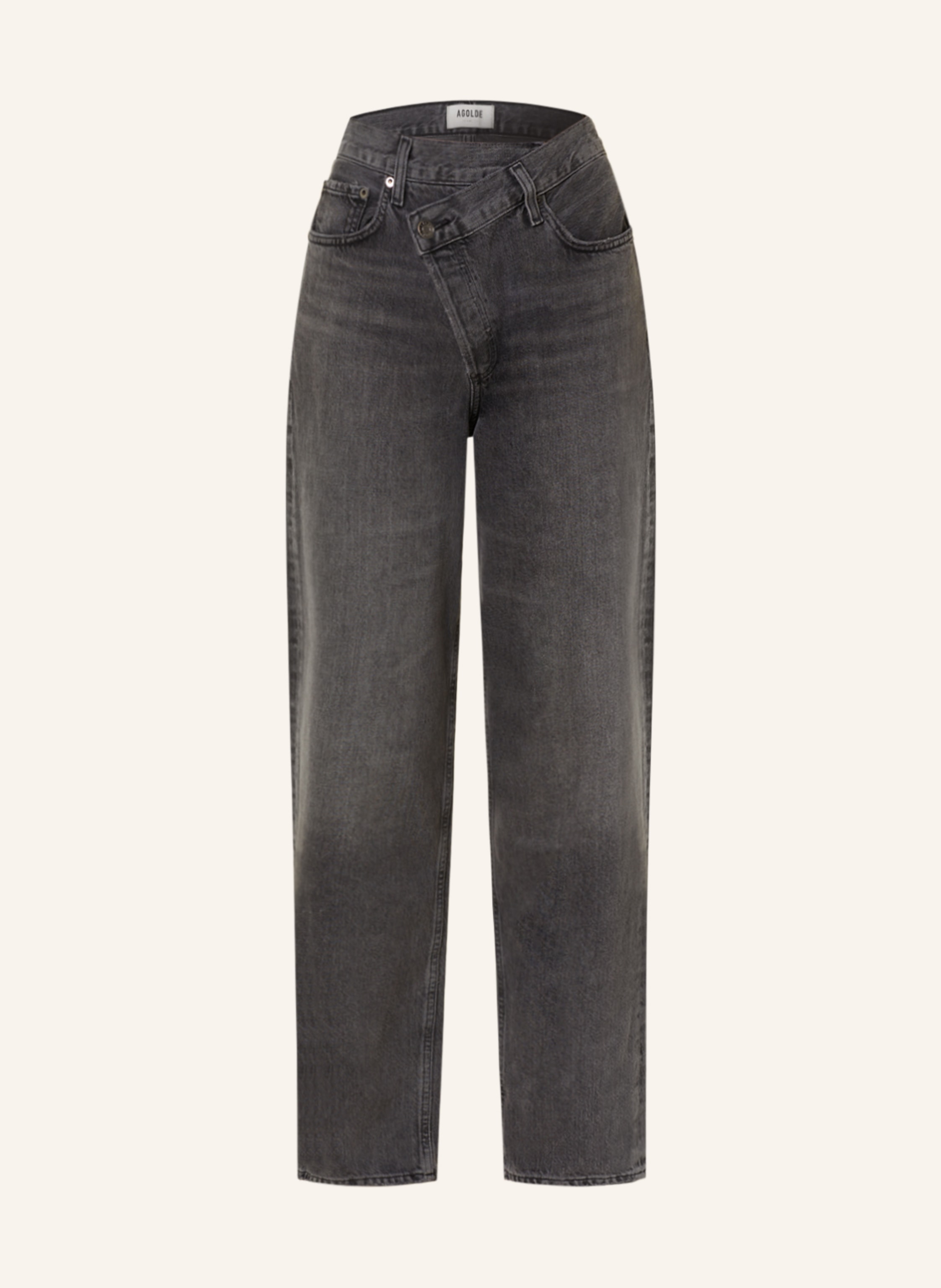 AGOLDE Jeans CRISS CROSS in synchronize black acid wash