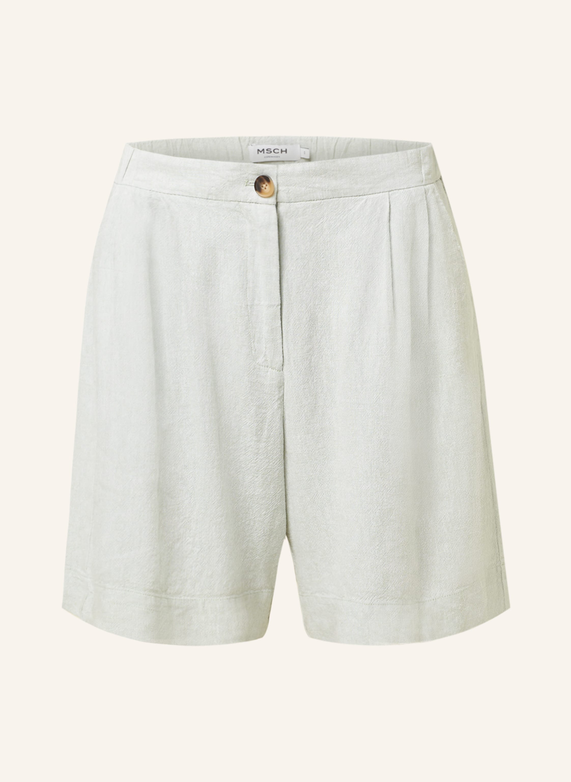 MSCH COPENHAGEN Shorts MSCHJOVENE GINIA mit Leinen in hellgrün 