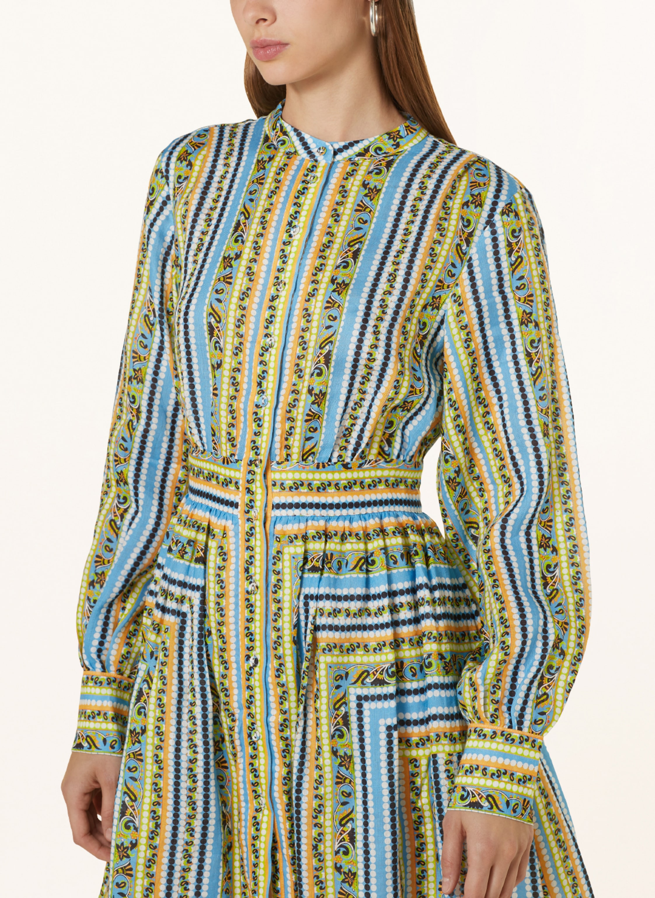 Thumbnail - Mrs & Hugs Hemdblusenkleid Aus Leinen blau