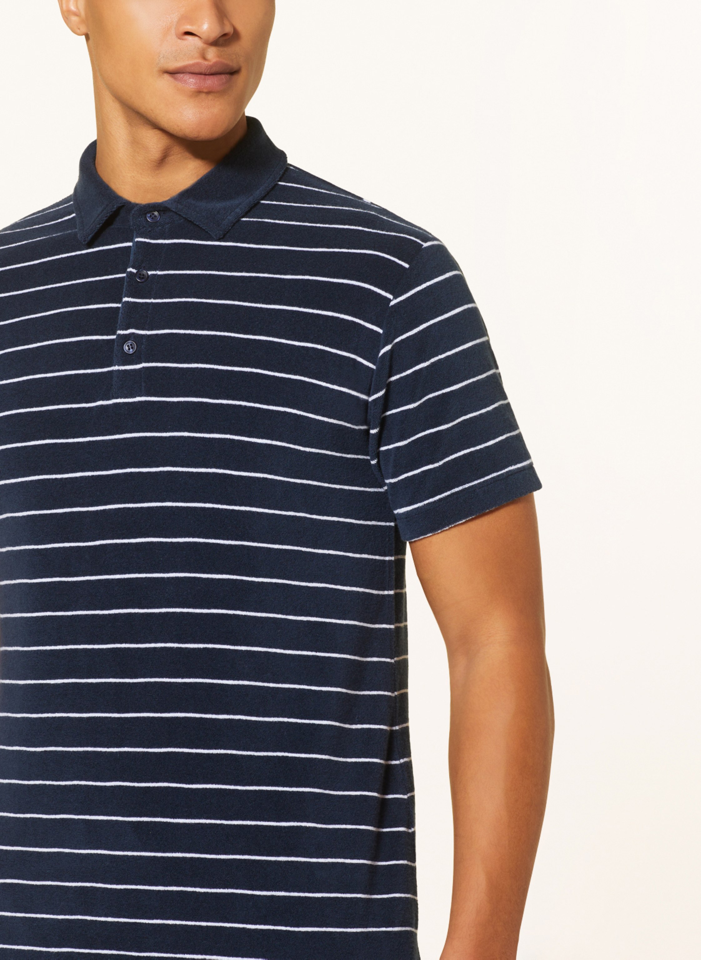 Thumbnail - Juvia Frottee-Poloshirt Gaspar blau