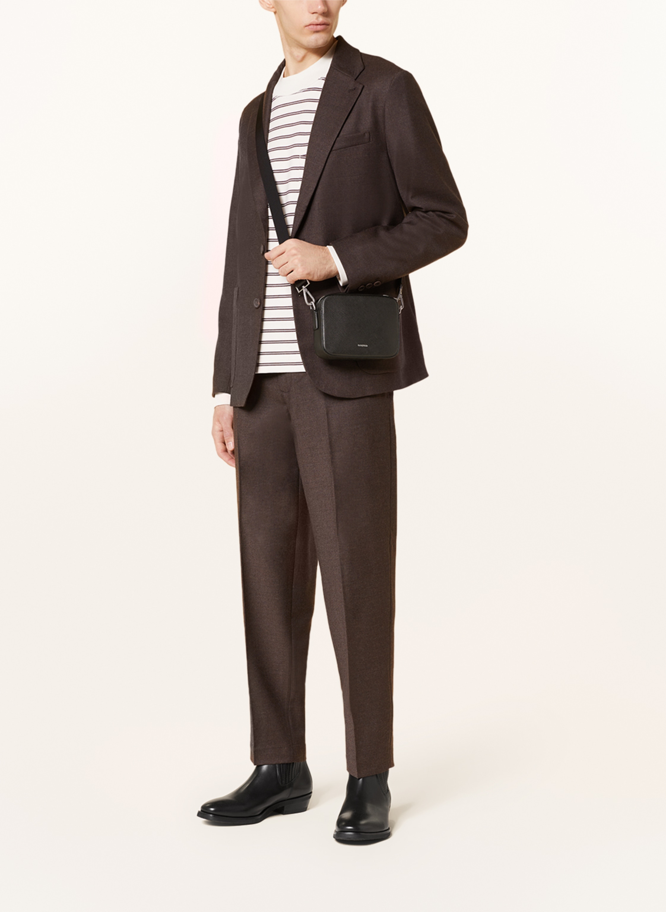 Thumbnail - Sandro Saffiano-Umhängetasche schwarz