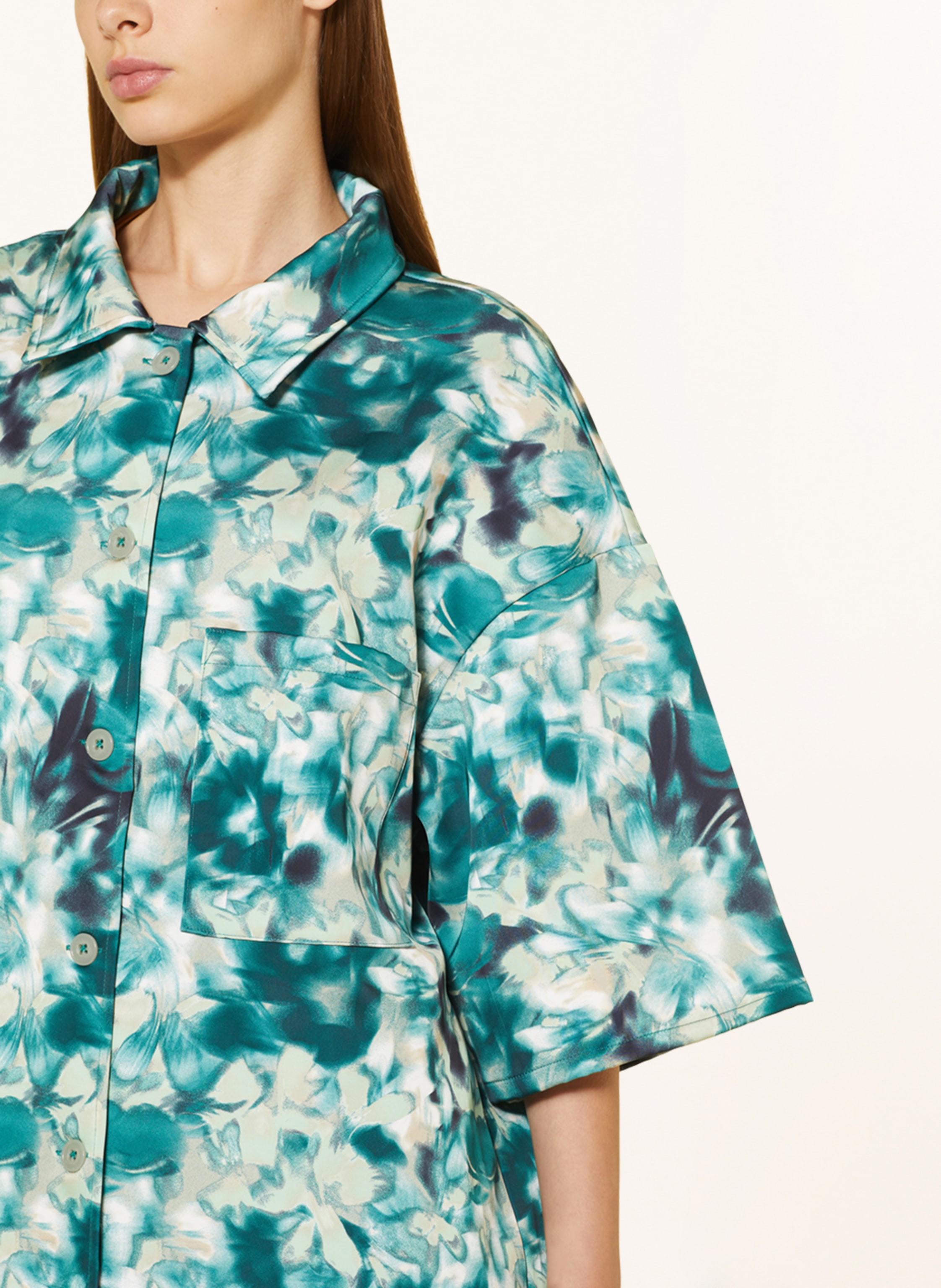 Thumbnail - Karo Kauer Oversized-Hemdbluse gruen