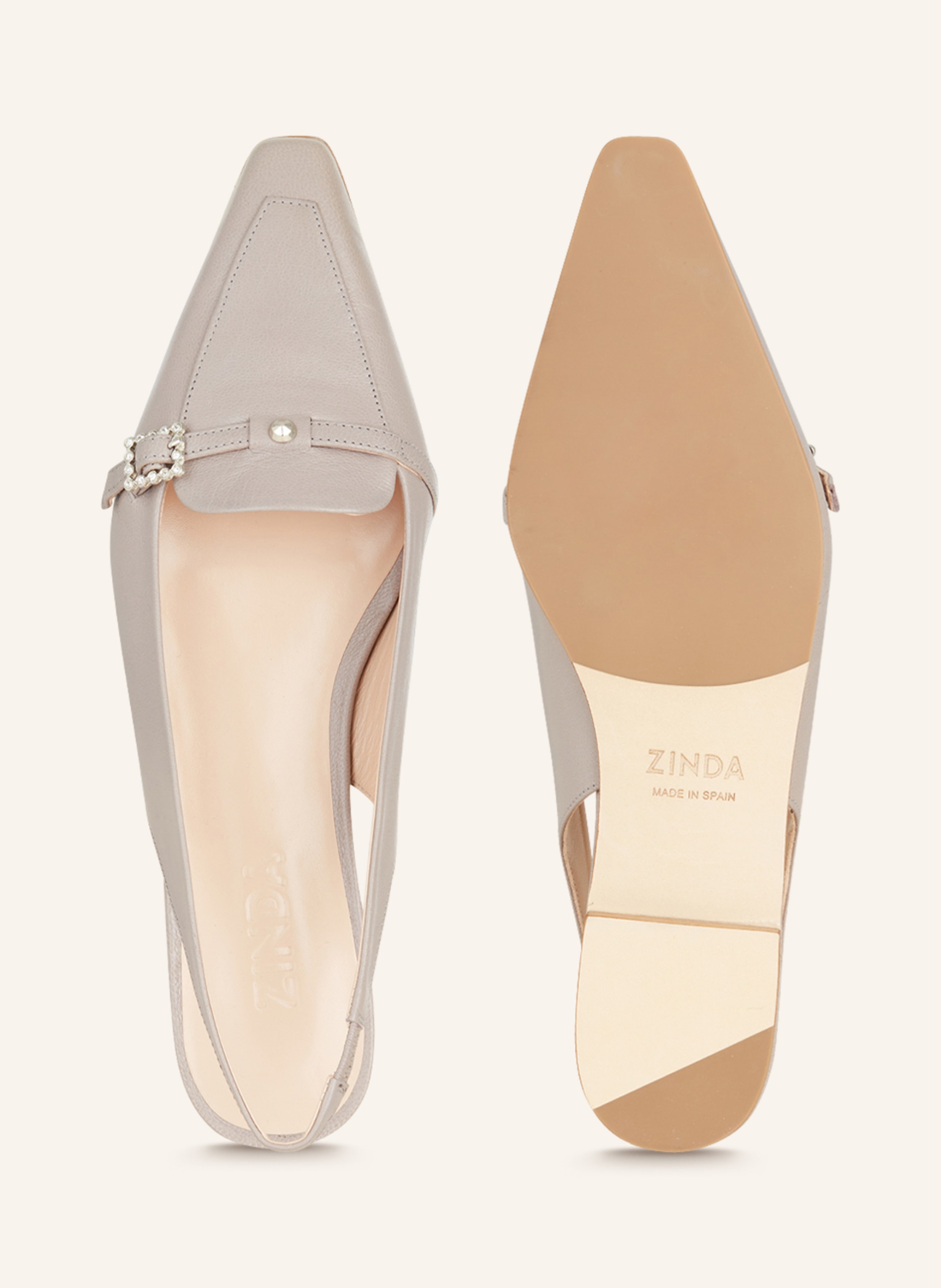 Thumbnail - Zinda Slingballerinas Tokio beige