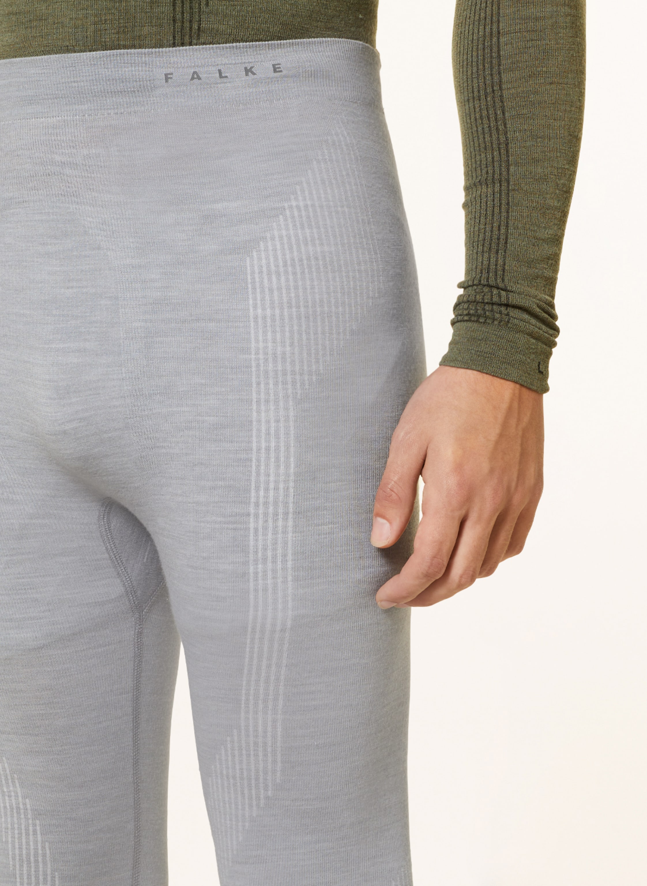 Thumbnail - Falke Funktionswäsche-Hose Wool-Tech Mit Merinowolle grau