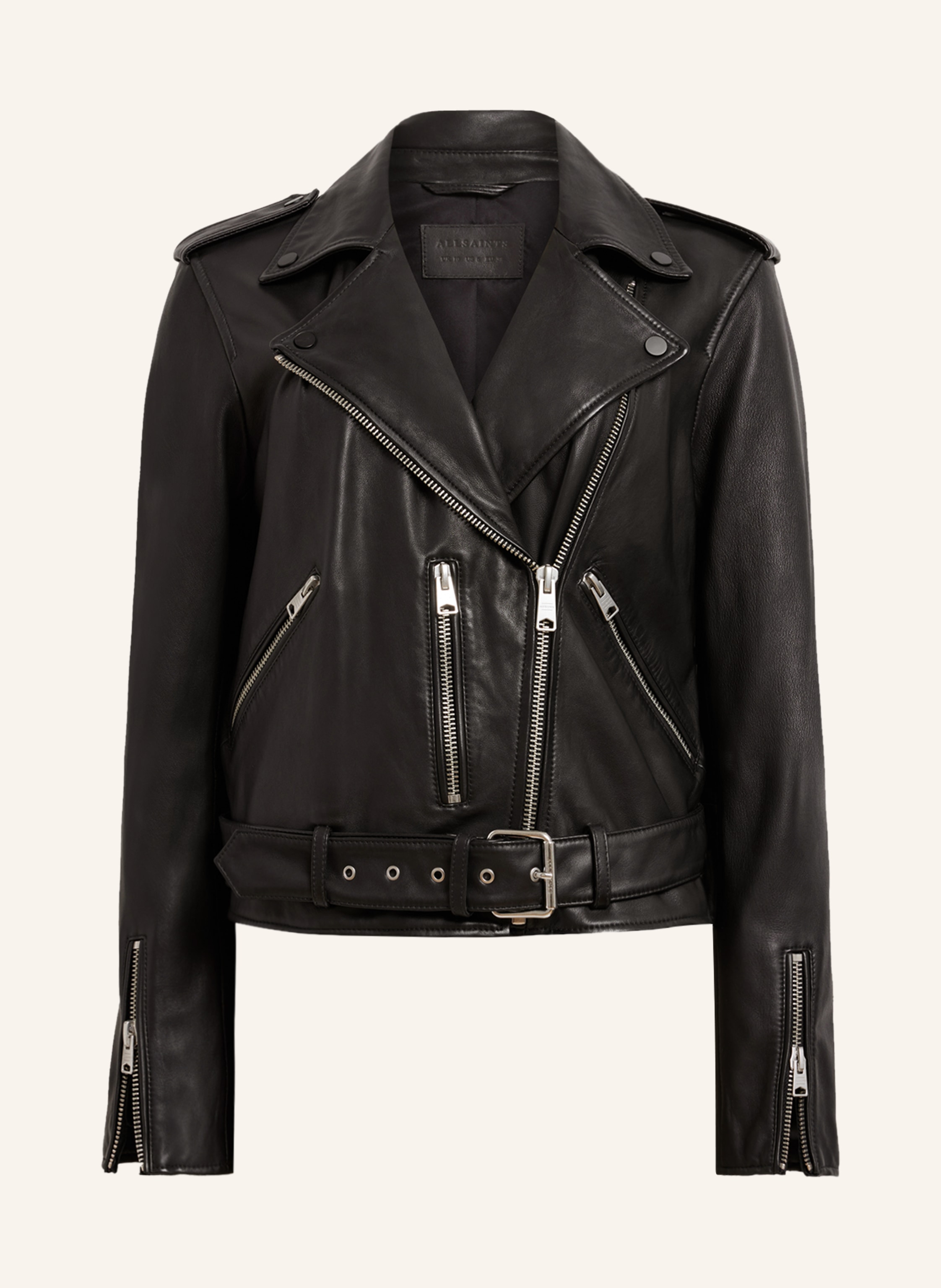 ALLSAINTS Leather jacket BALFERN in black