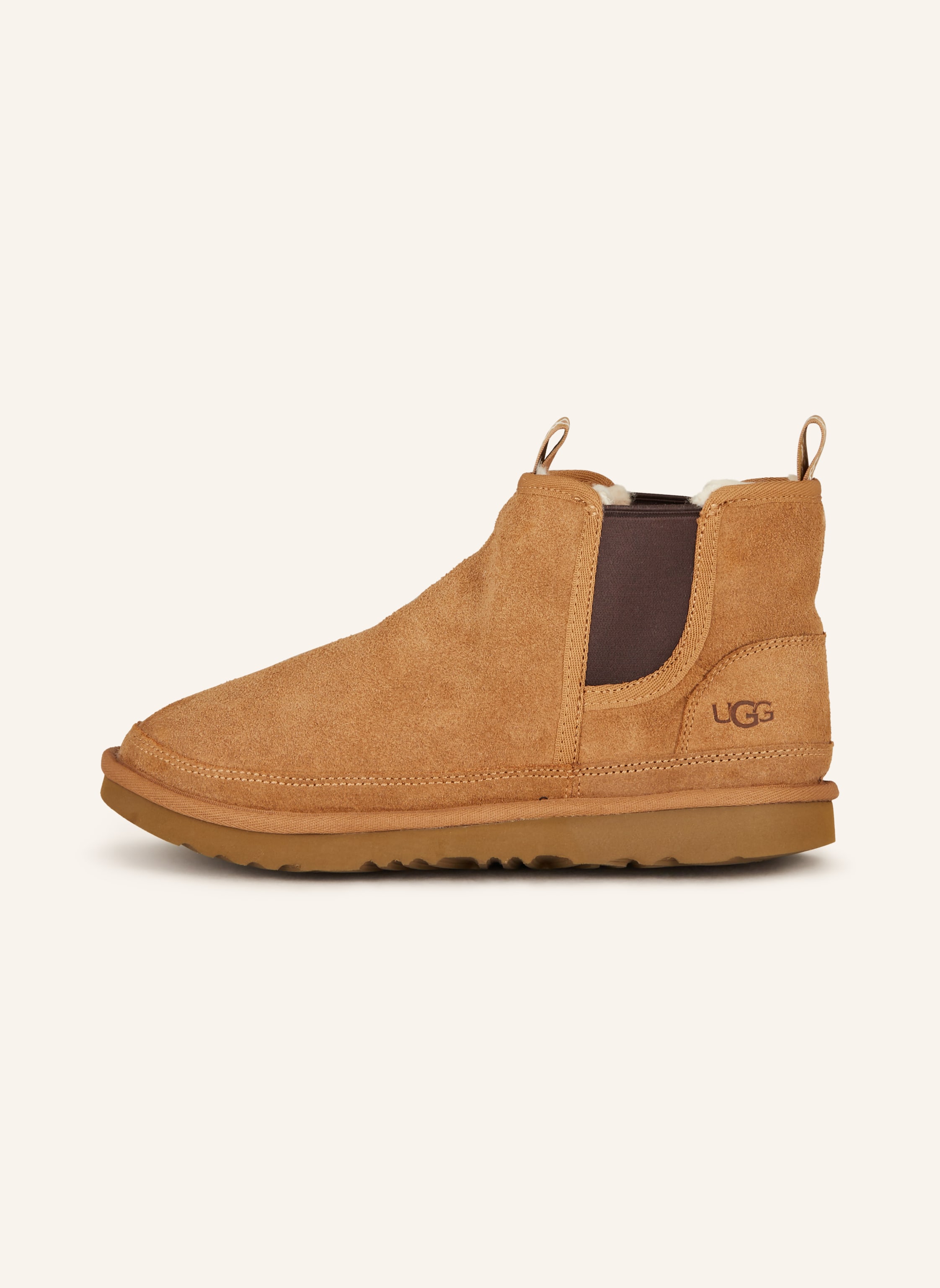 Thumbnail - Ugg Chelsea-Boots Mit Kunstfell braun