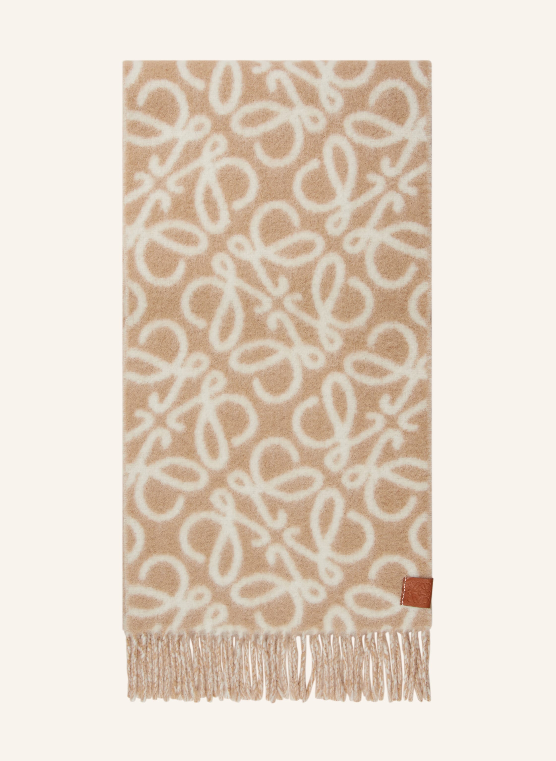 Loewe Loewe Schal Anagram Mit Alpaka beige in BEIGE / WEISS