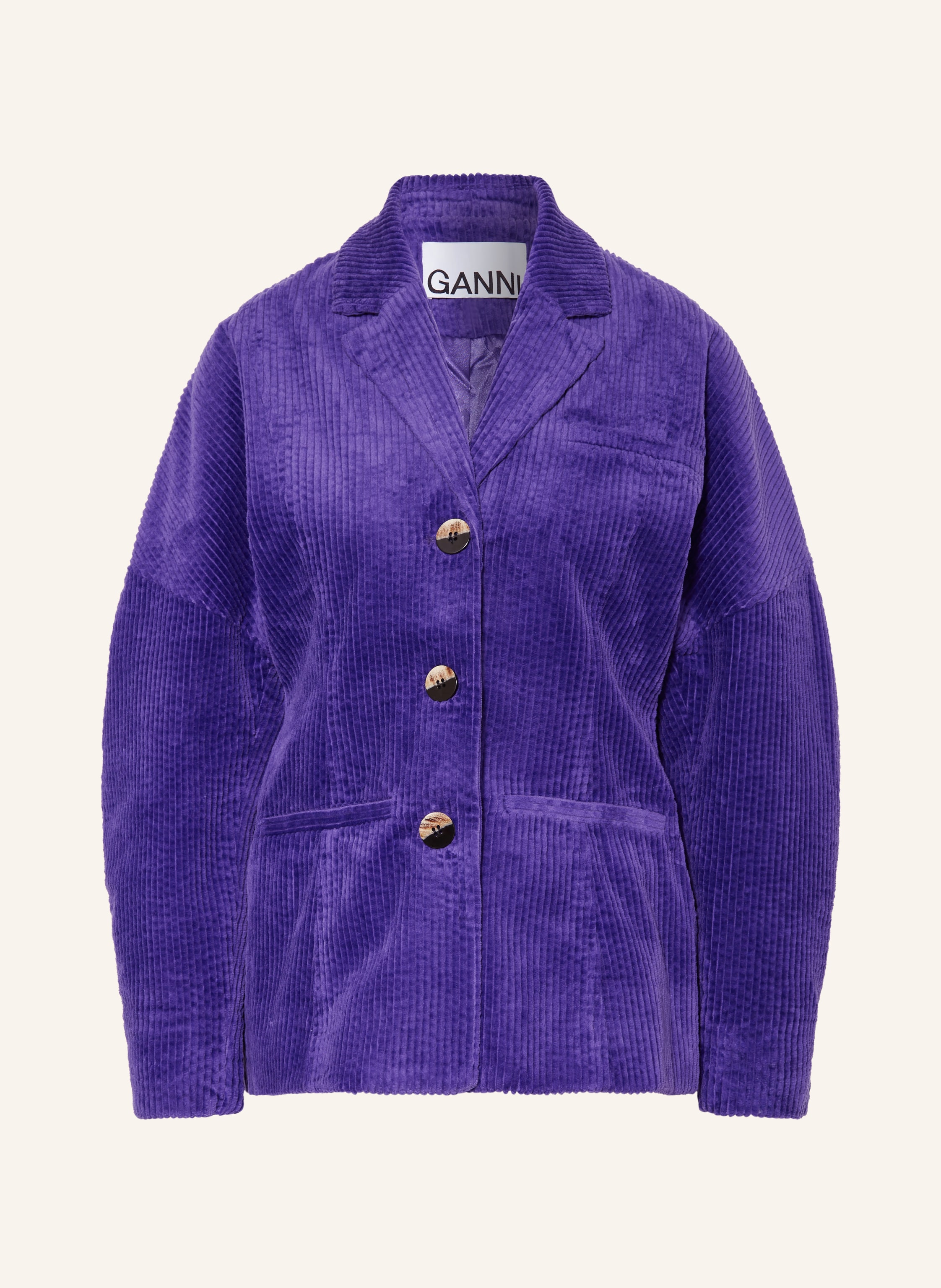 GANNI Corduroy blazer in purple