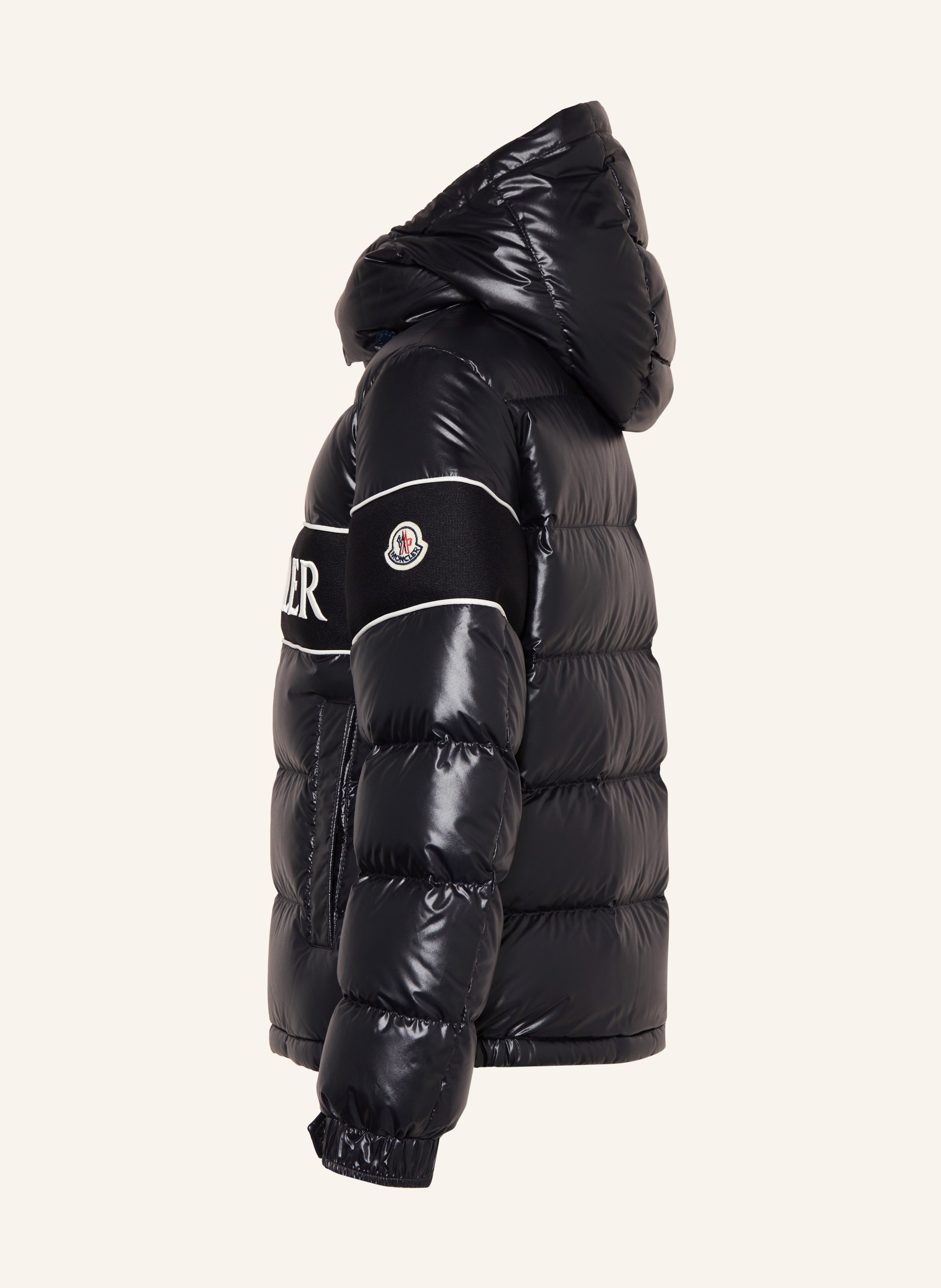 Thumbnail - Moncler Enfant Daunenjacke Truyere Mit Abnehmbarer Kapuze blau