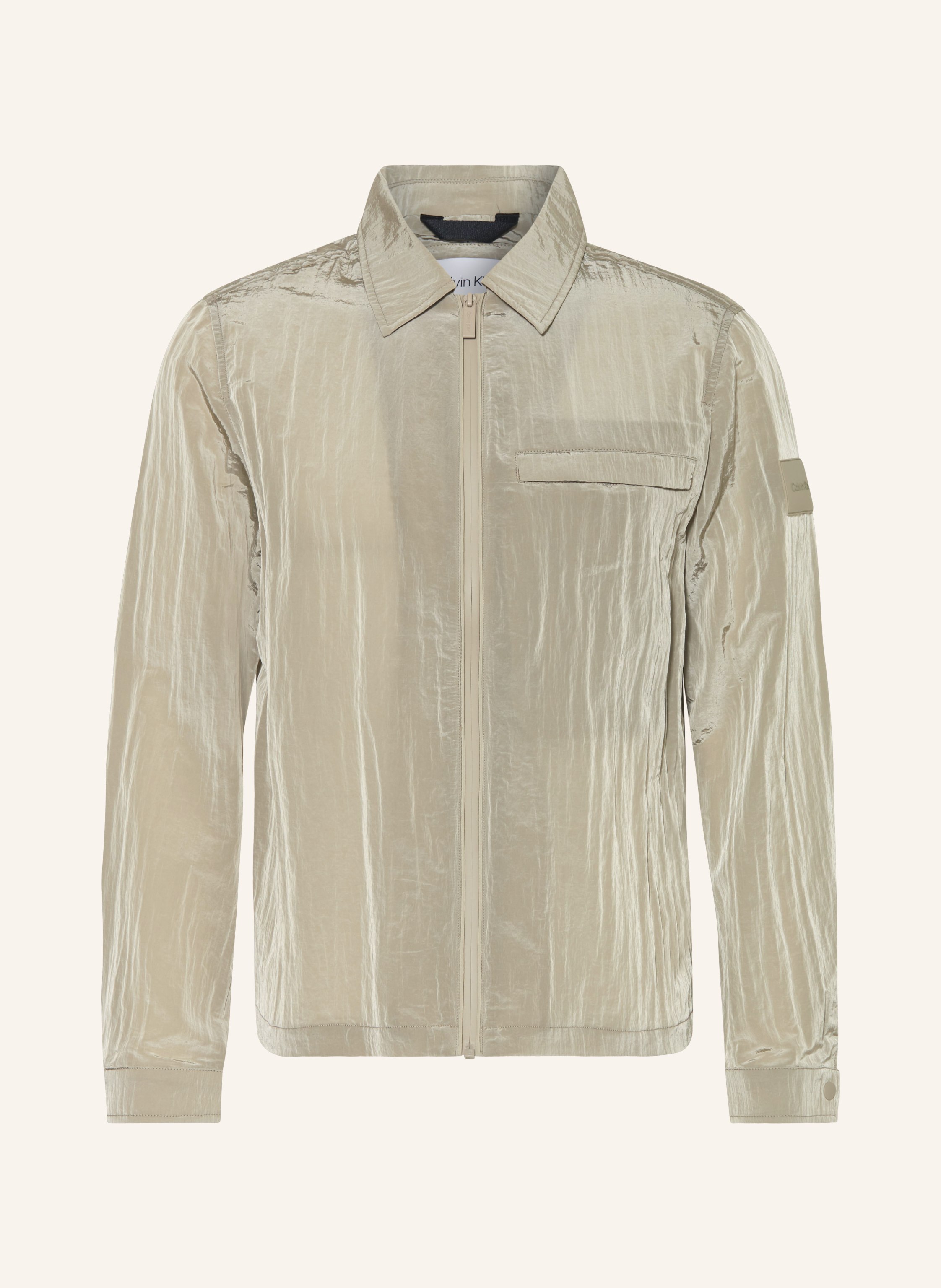 Calvin Klein Overshirt CRINKLE 2.0 in light green