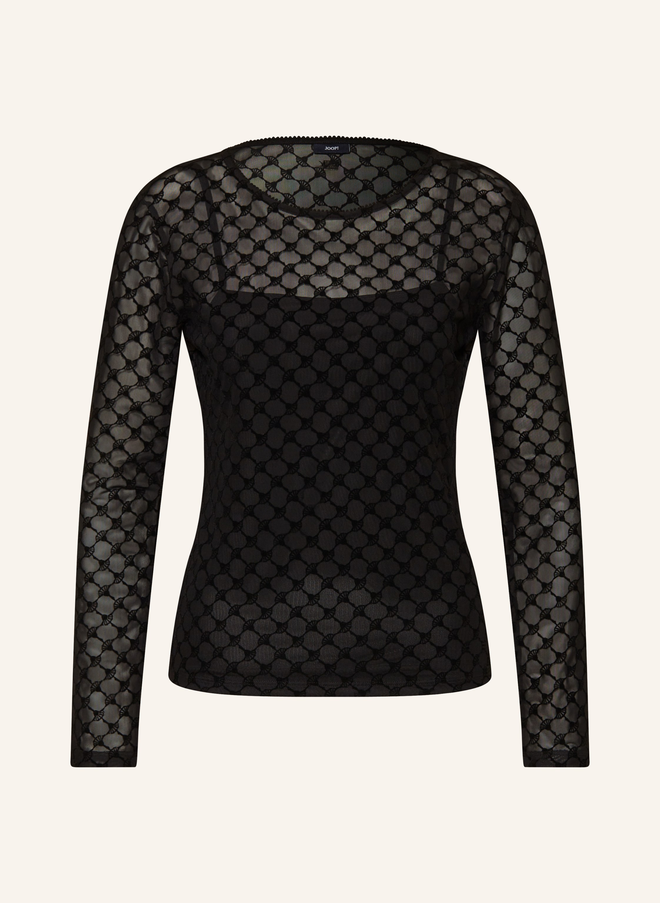 JOOP! Long sleeve shirt in mesh in black