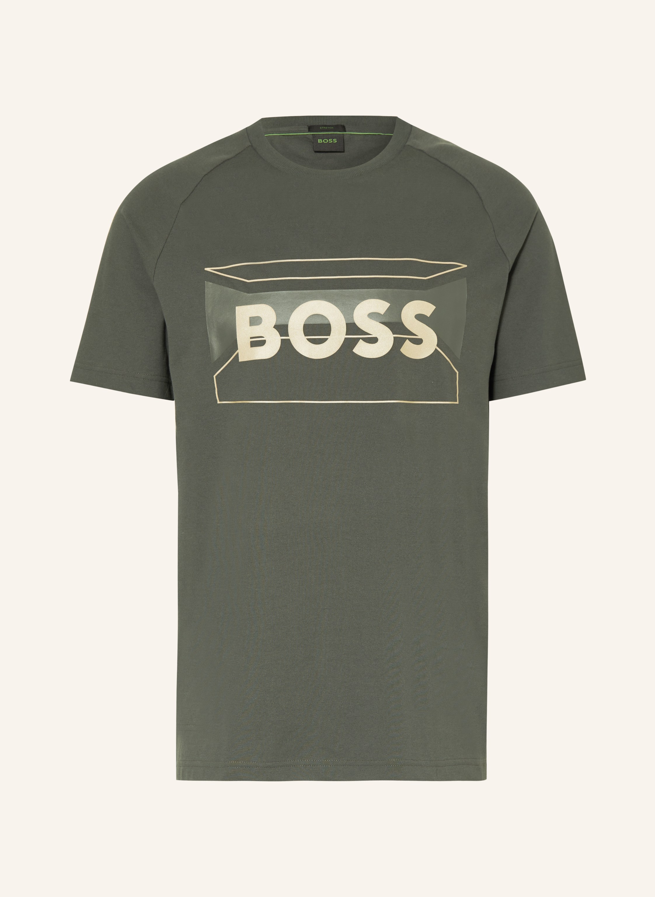 Khaki green hugo boss t shirt outlet