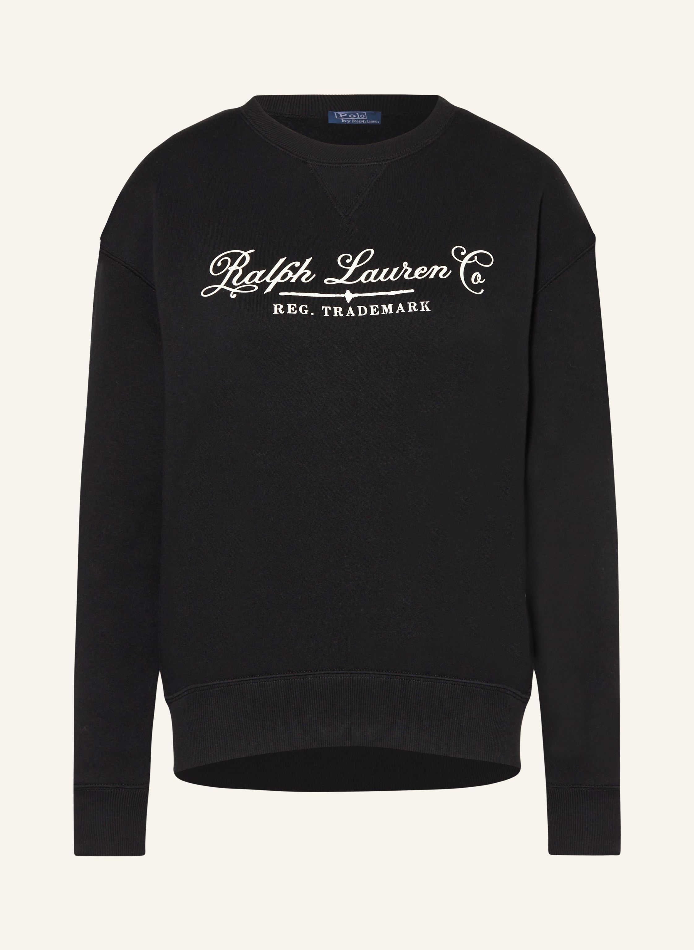Black polo crew hot sale neck sweatshirt