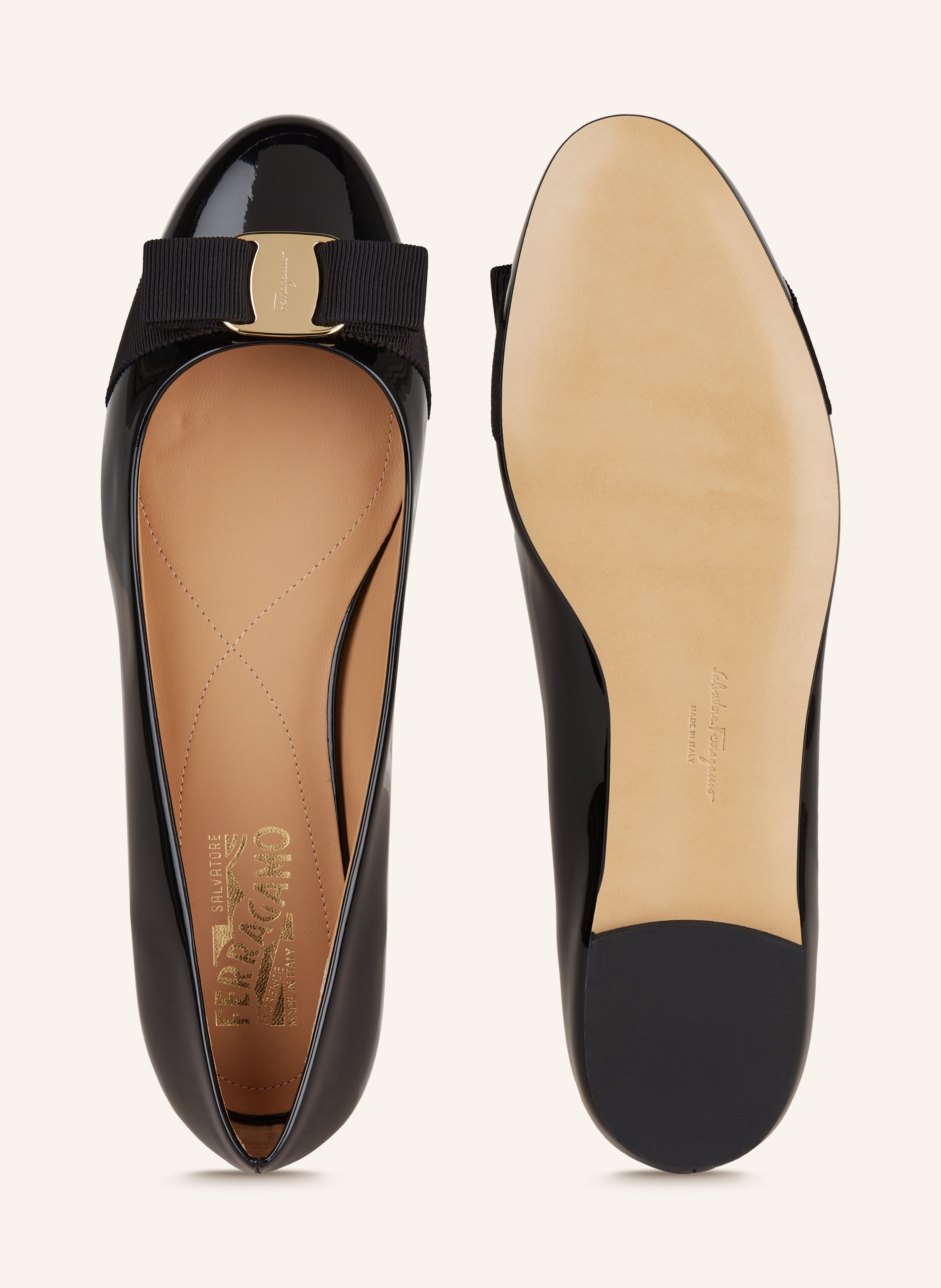 Thumbnail - Ferragamo Ballerinas Varina schwarz