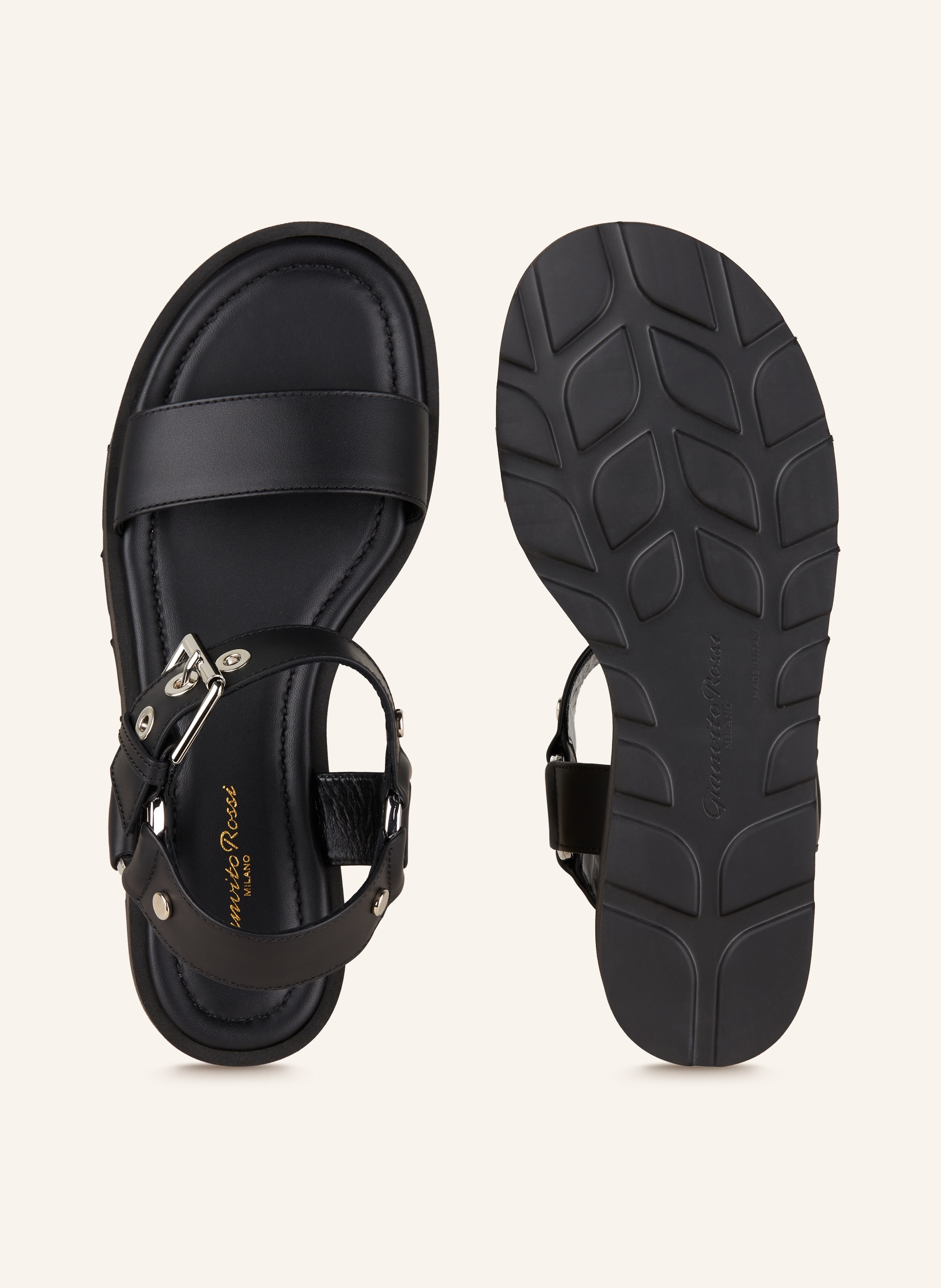 Thumbnail - Gianvito Rossi Plateau-Sandalen Flatform schwarz
