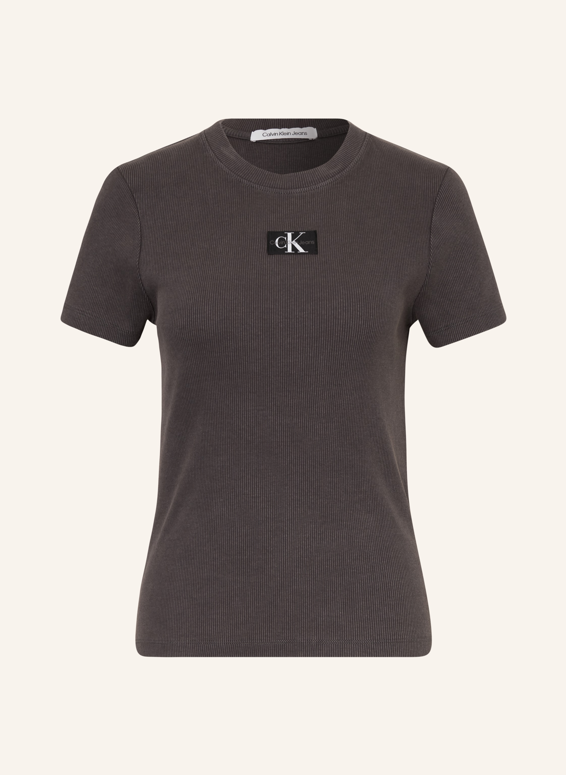 Calvin Klein Jeans T Shirt In Dunkelgrau calvin-klein-jeans-t-shirt-in-dunkelgrau