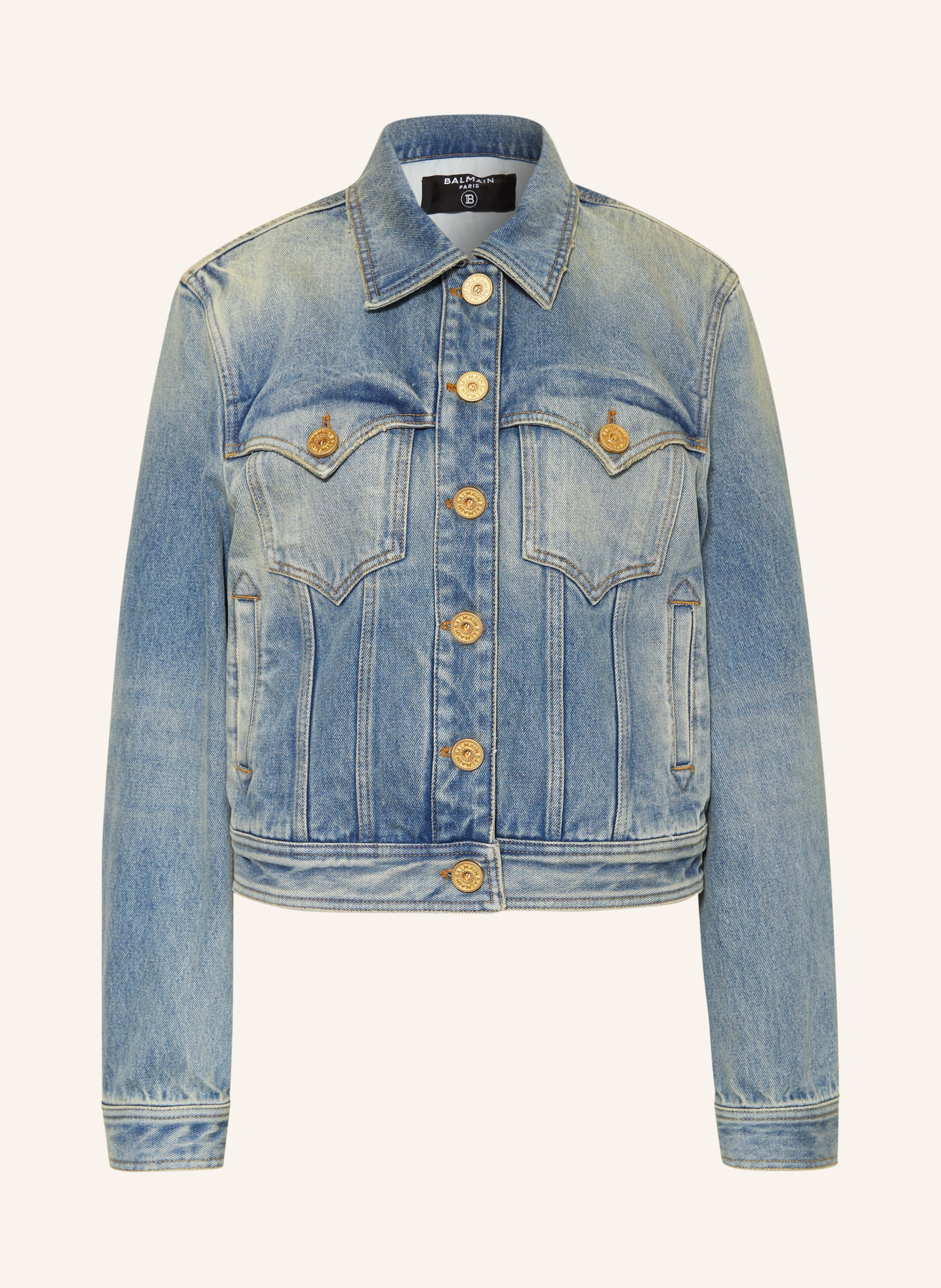 Balmain: Blue Vintage Denim Jacket | SSENSE