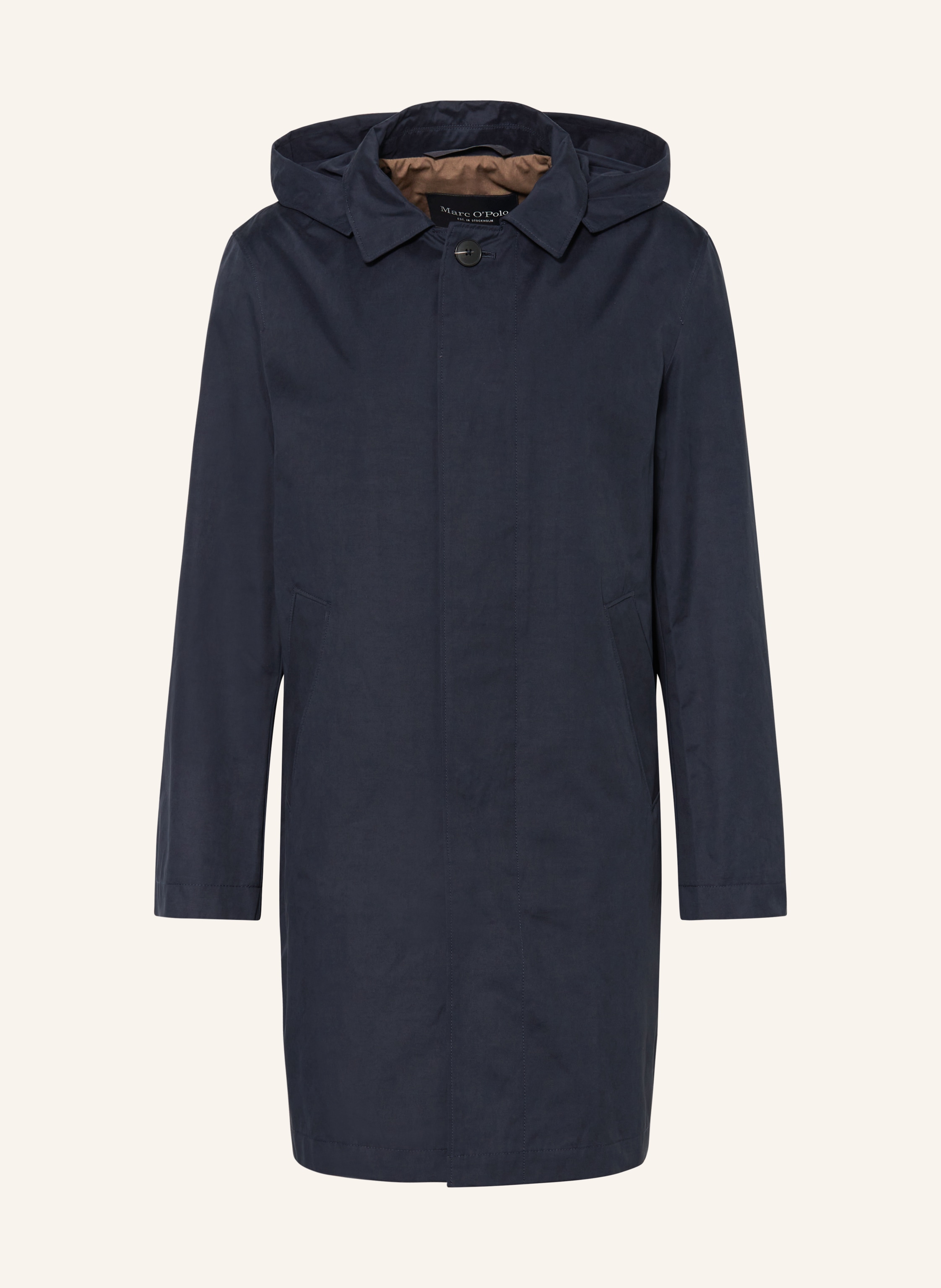 Hooded outlet top coat