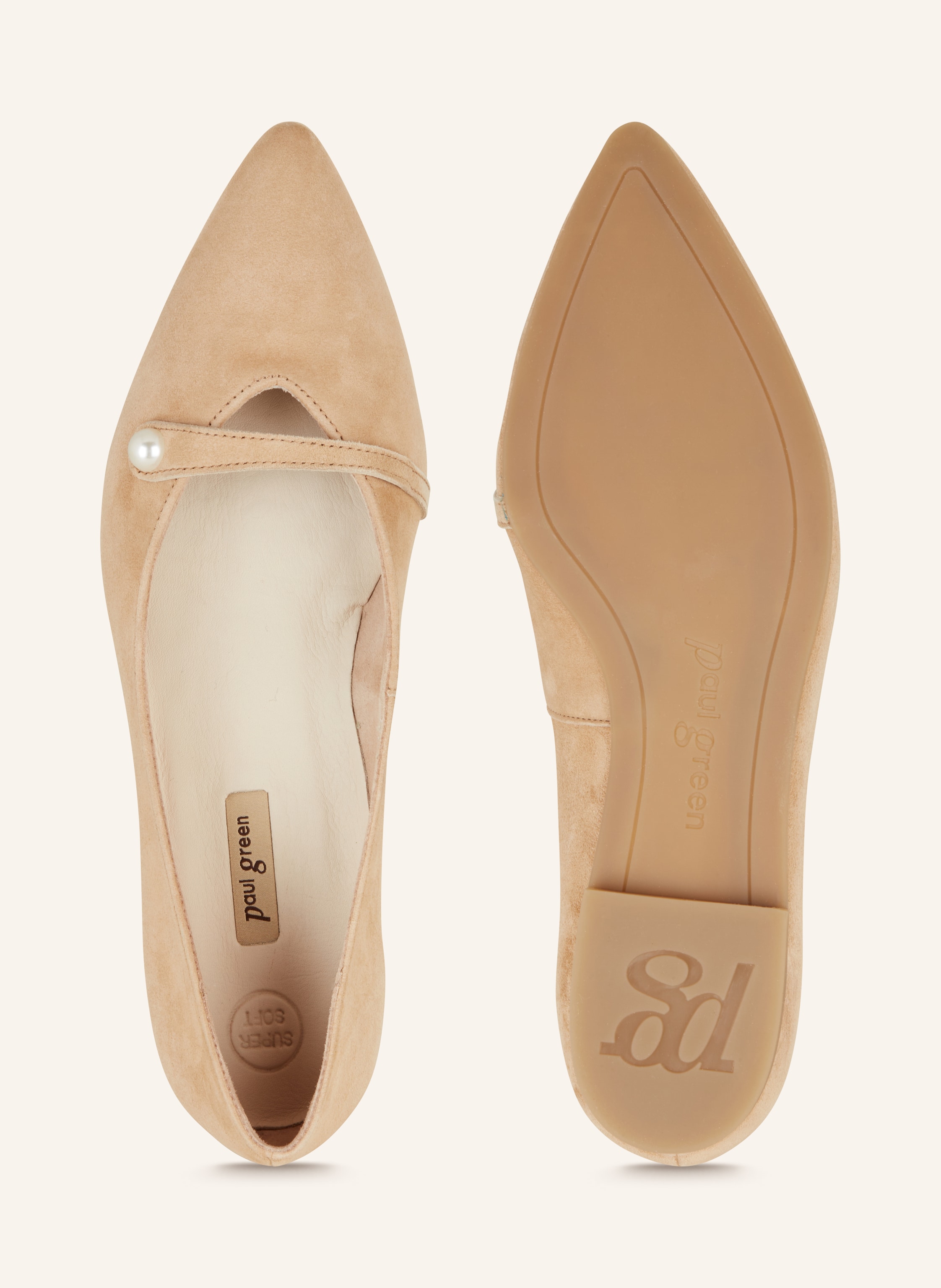 Thumbnail - Paul Green Ballerinas beige
