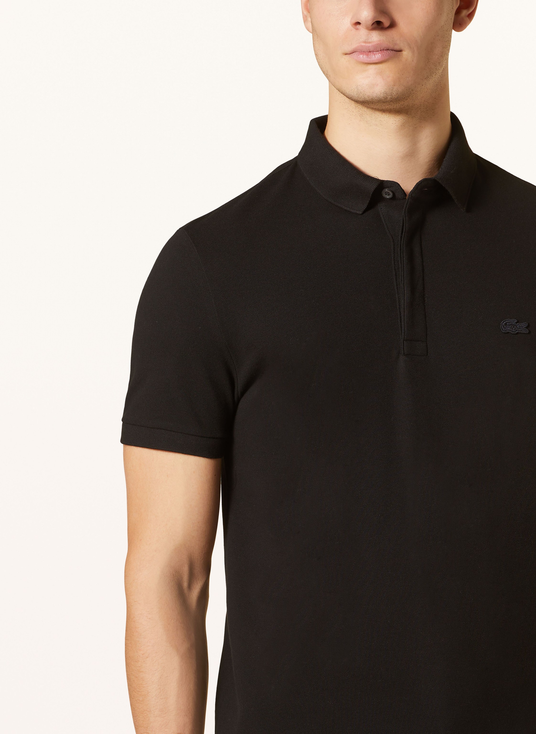 Thumbnail - Lacoste Piqué-Poloshirt schwarz