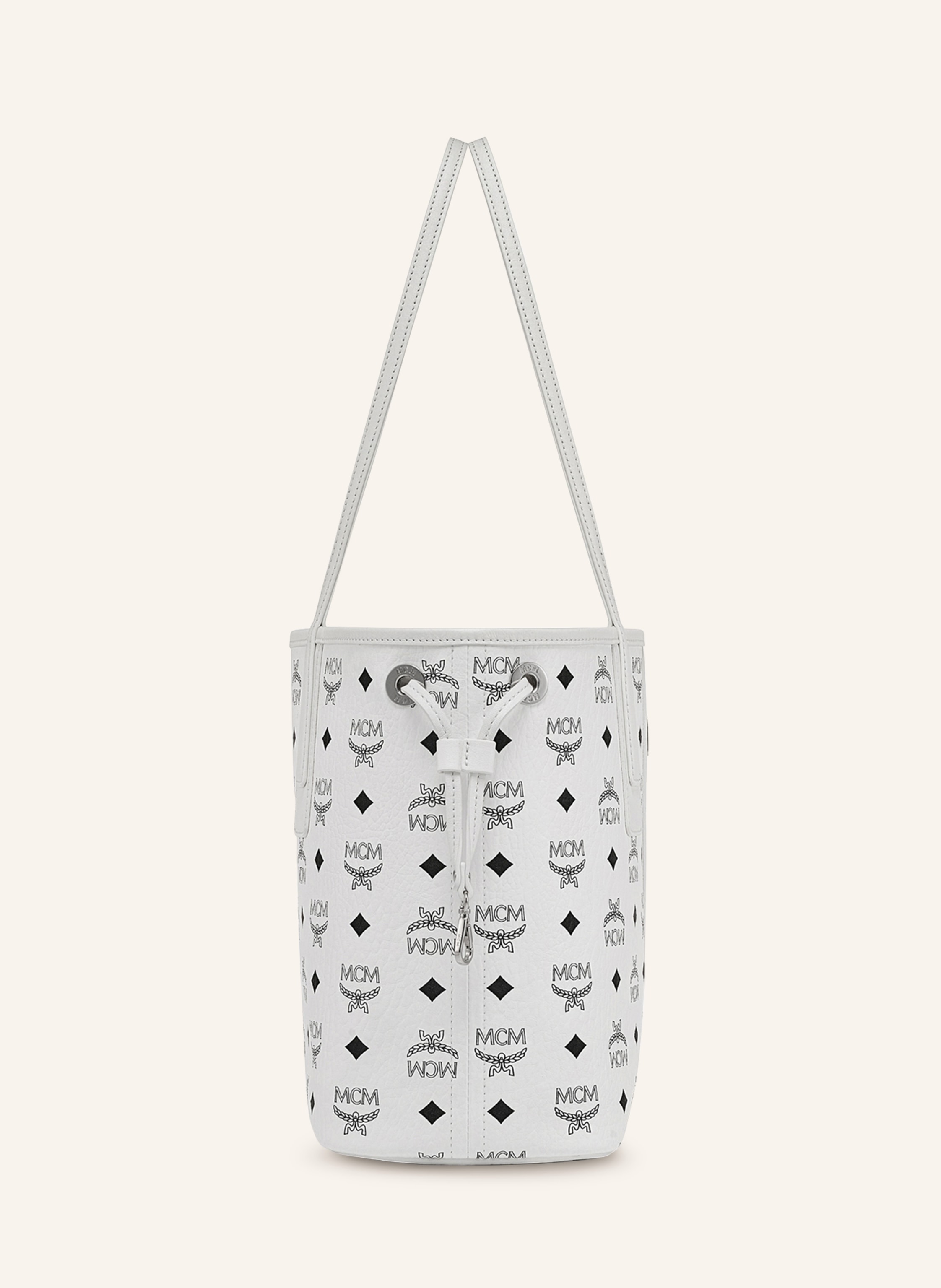 Thumbnail - Mcm Shopper Liz Small Zum Wenden Mit Pouch weiss