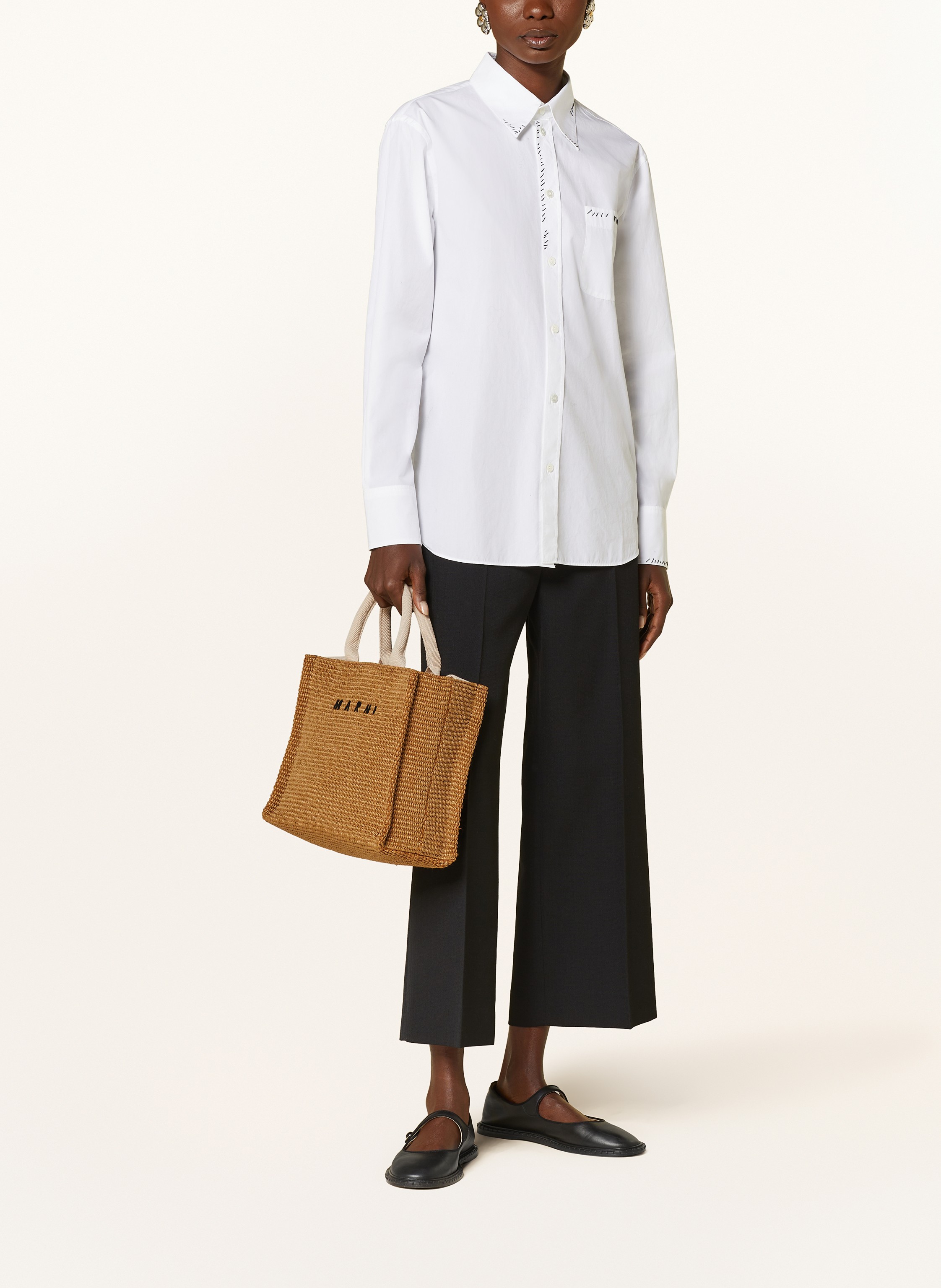 Thumbnail - Marni Shopper Basket Small braun