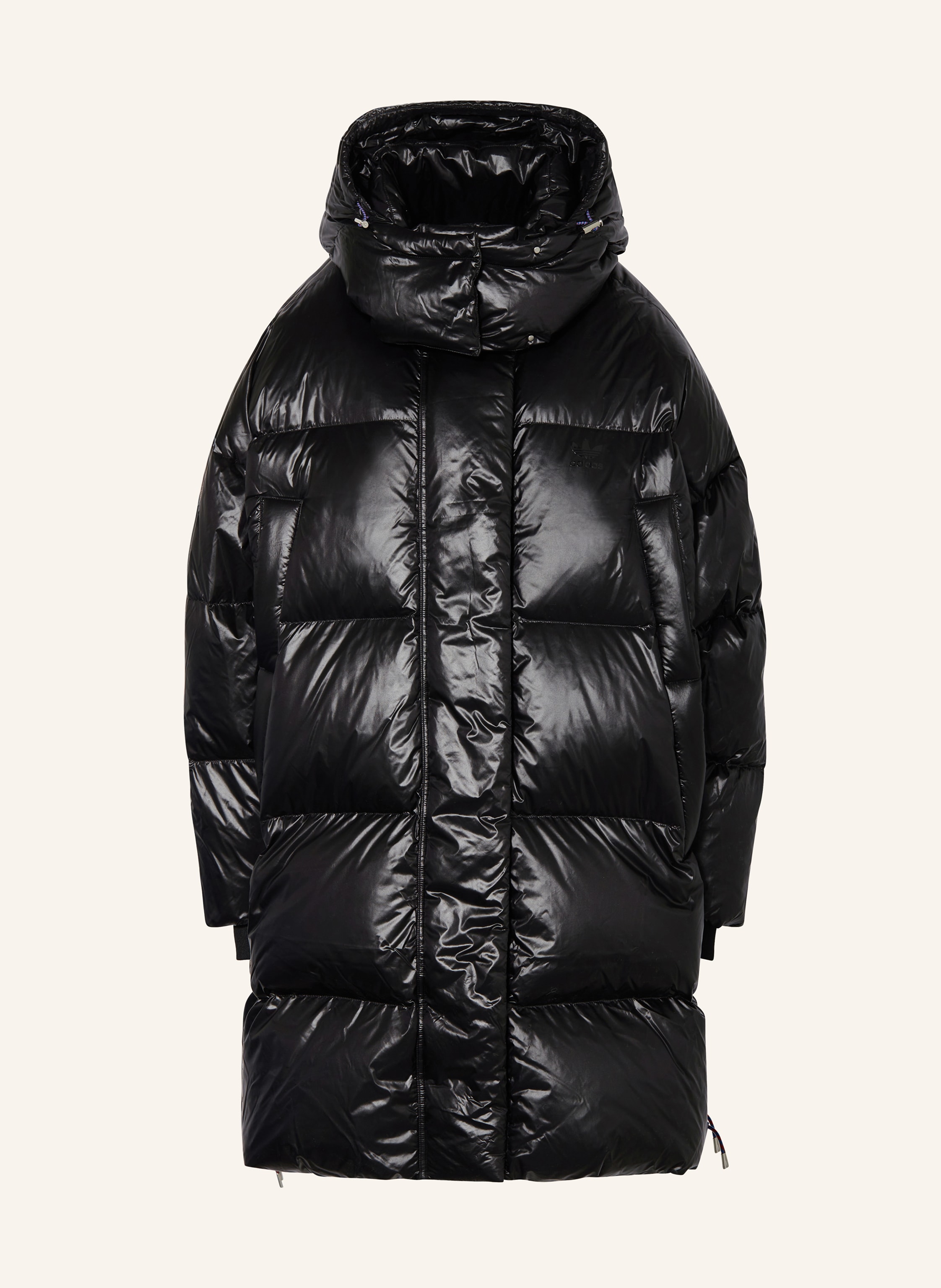 adidas Originals Down jacket with removable hood in black