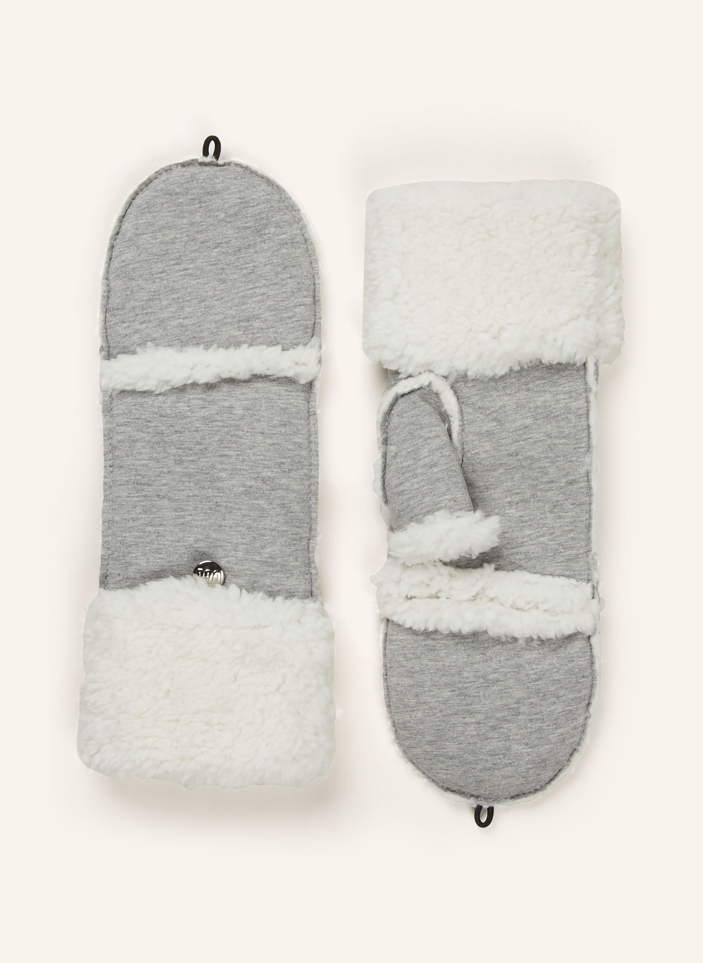UGG Mittens with faux fur in gray