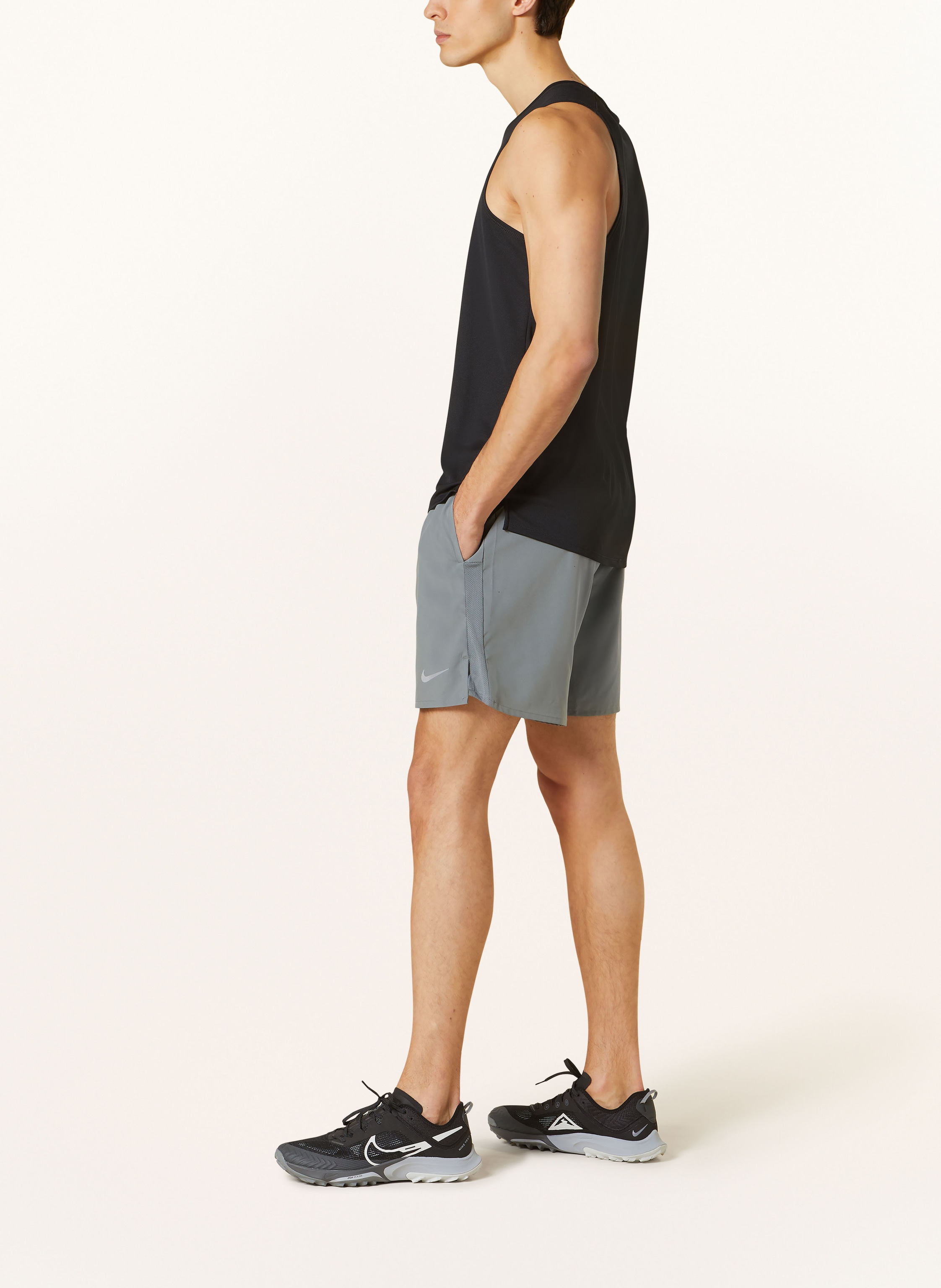 Thumbnail - Nike 2-In-1-Laufshorts Dri-Fit Challanger grau