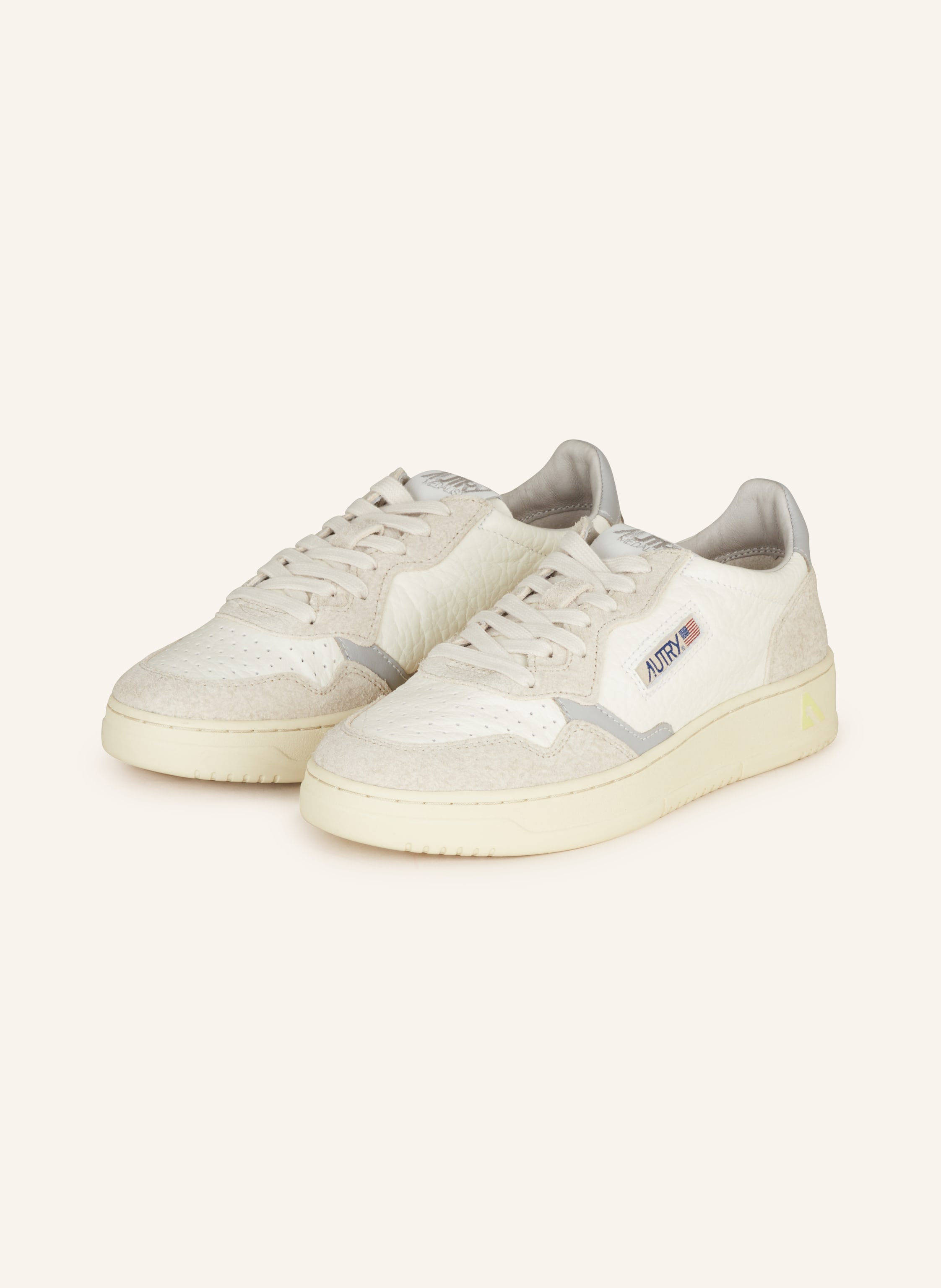 AUTRY Sneakersy MEDALIST LOW TEXTURE SUEDE kolor biały/ szary