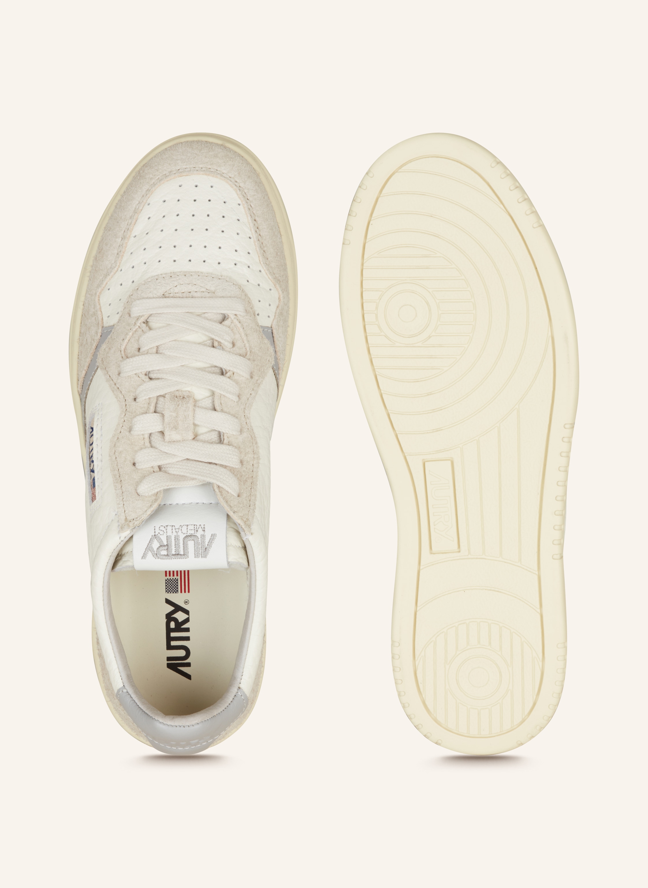 Thumbnail - Autry Sneaker Medalist Low Texture Suede weiss