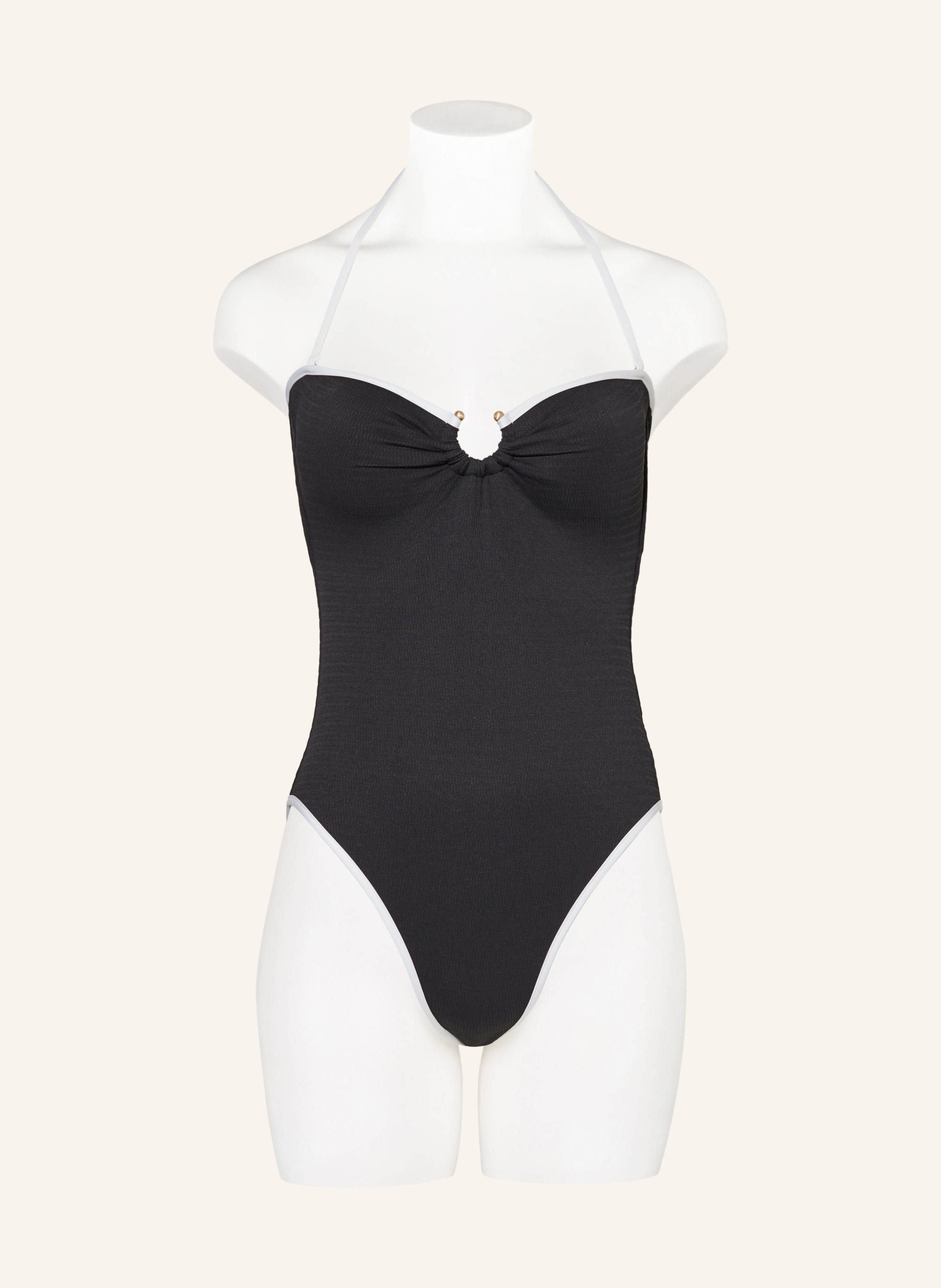 Thumbnail - Seafolly Bandeau-Badeanzug Beach Bound schwarz