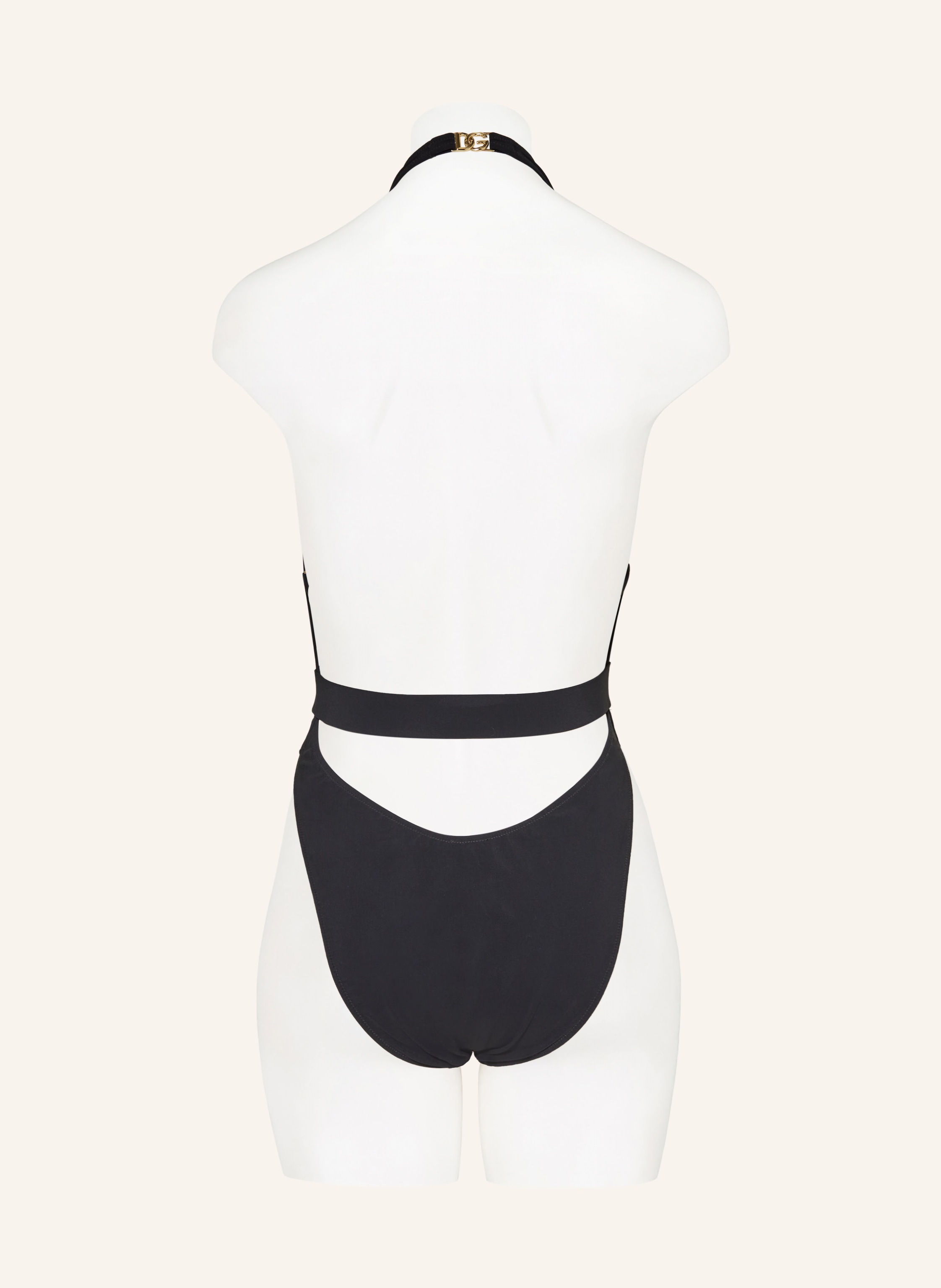Thumbnail - Dolce & Gabbana Neckholder-Badeanzug Essentials schwarz