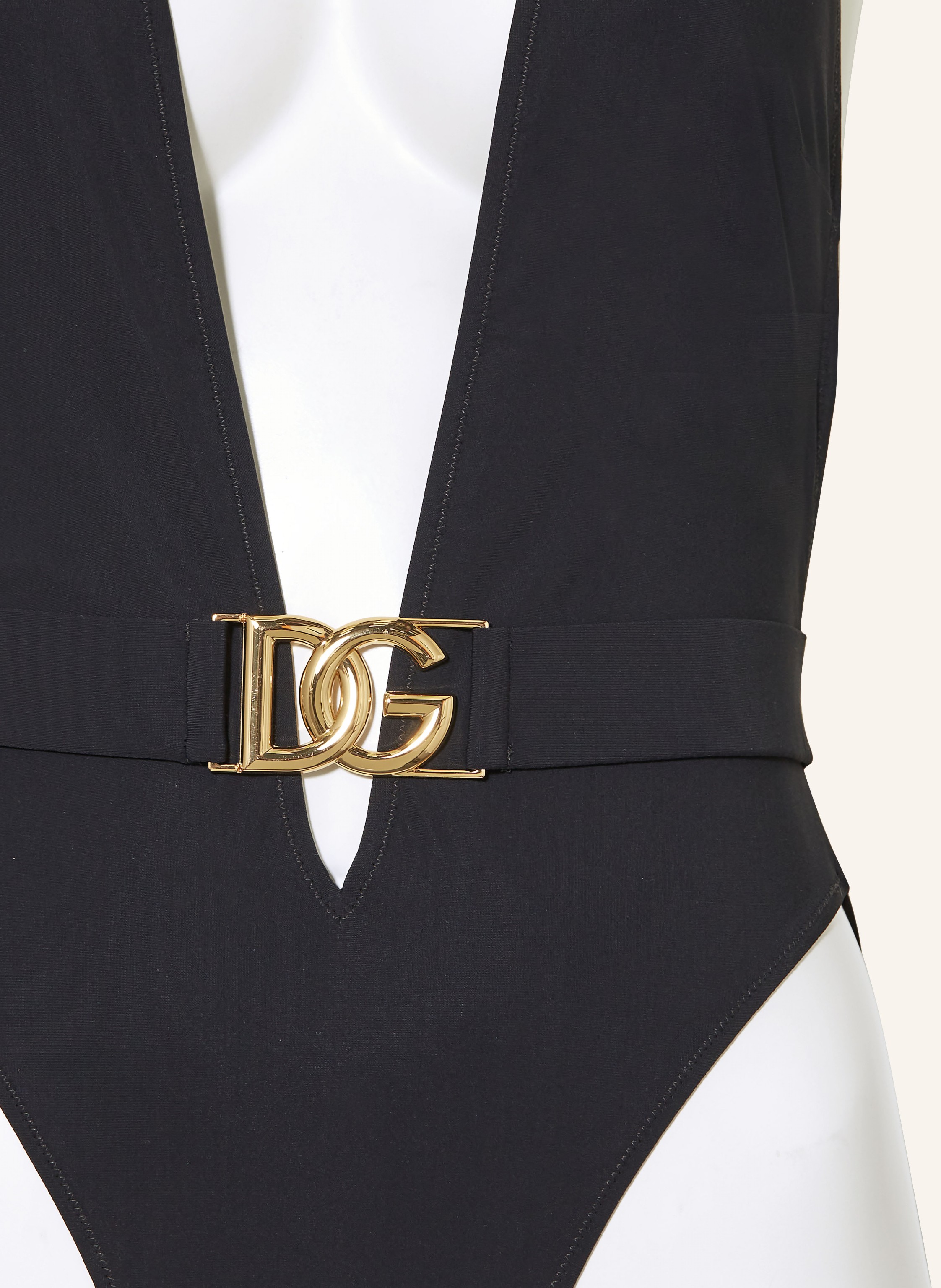 Thumbnail - Dolce & Gabbana Neckholder-Badeanzug Essentials schwarz