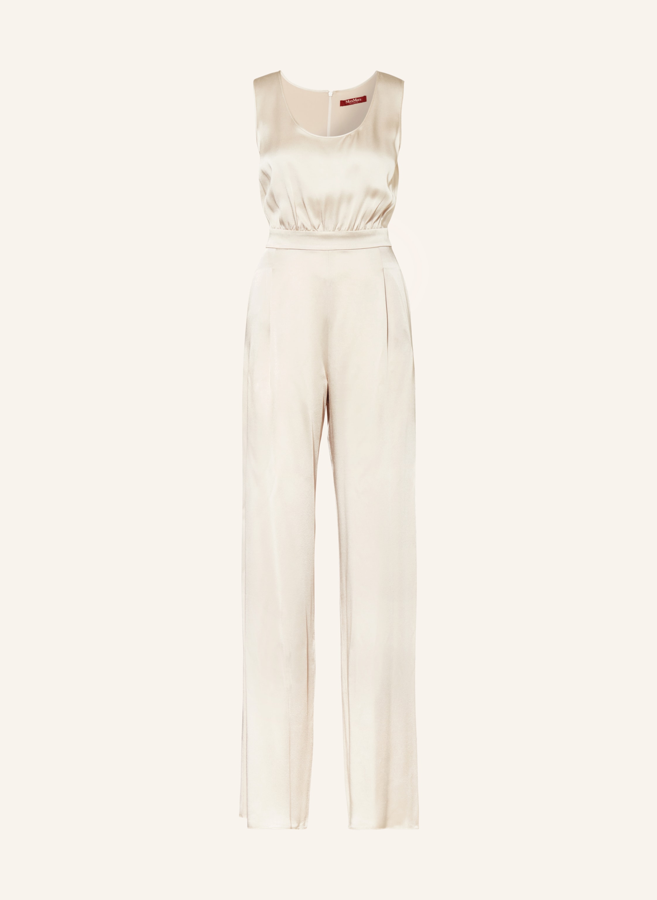 Max Mara STUDIO Satin jumpsuit TROPEA in beige