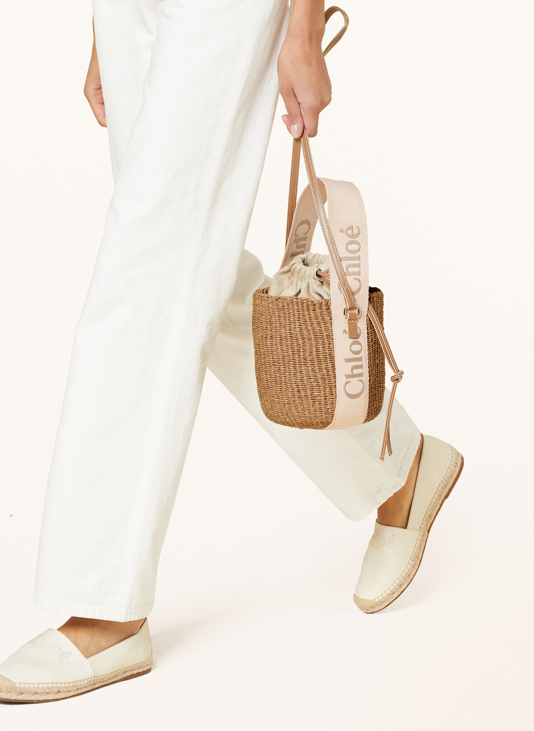 Thumbnail - Chloé Beuteltasche Woody beige
