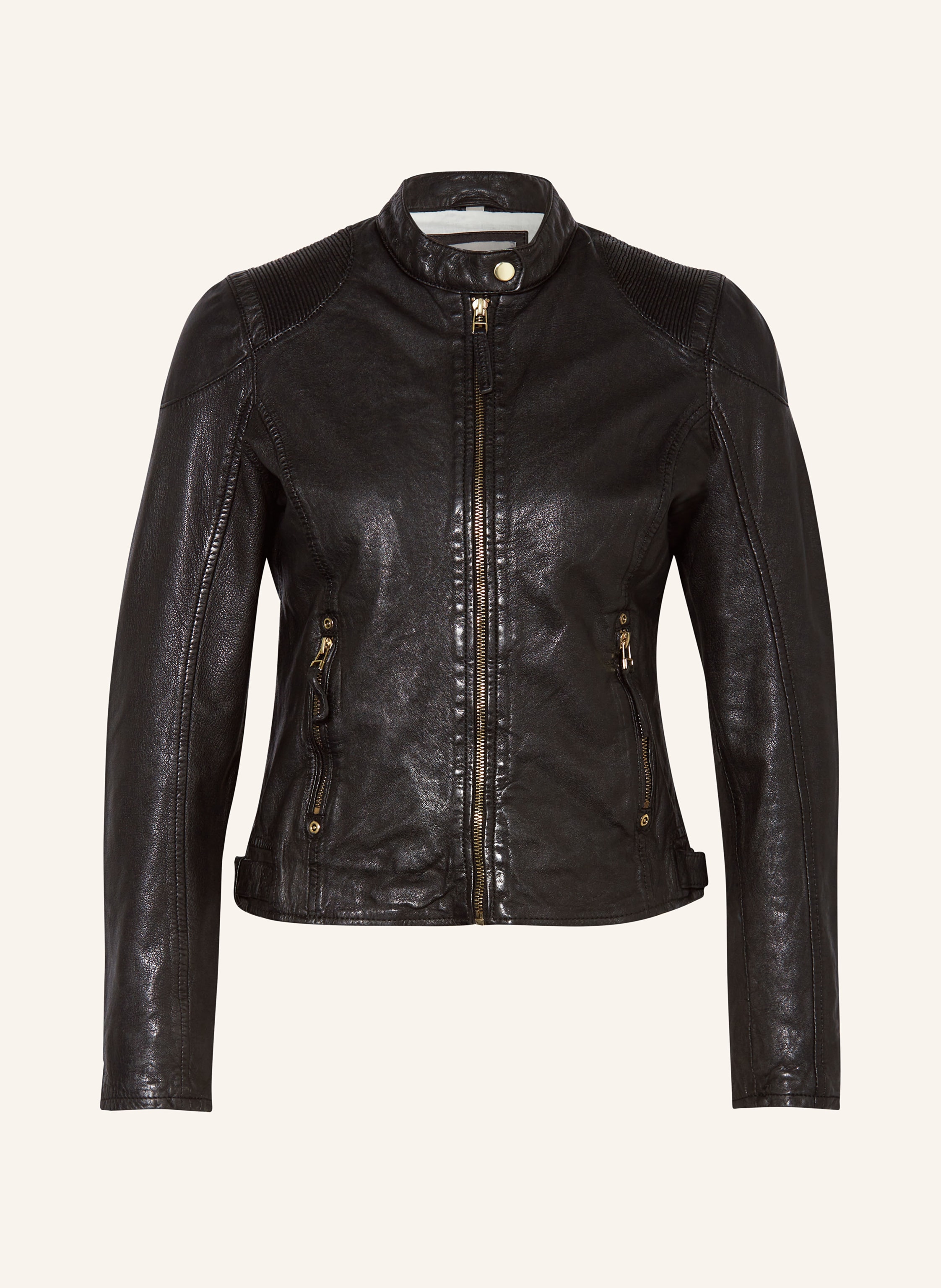 Leather black in GWANETA gipsy jacket
