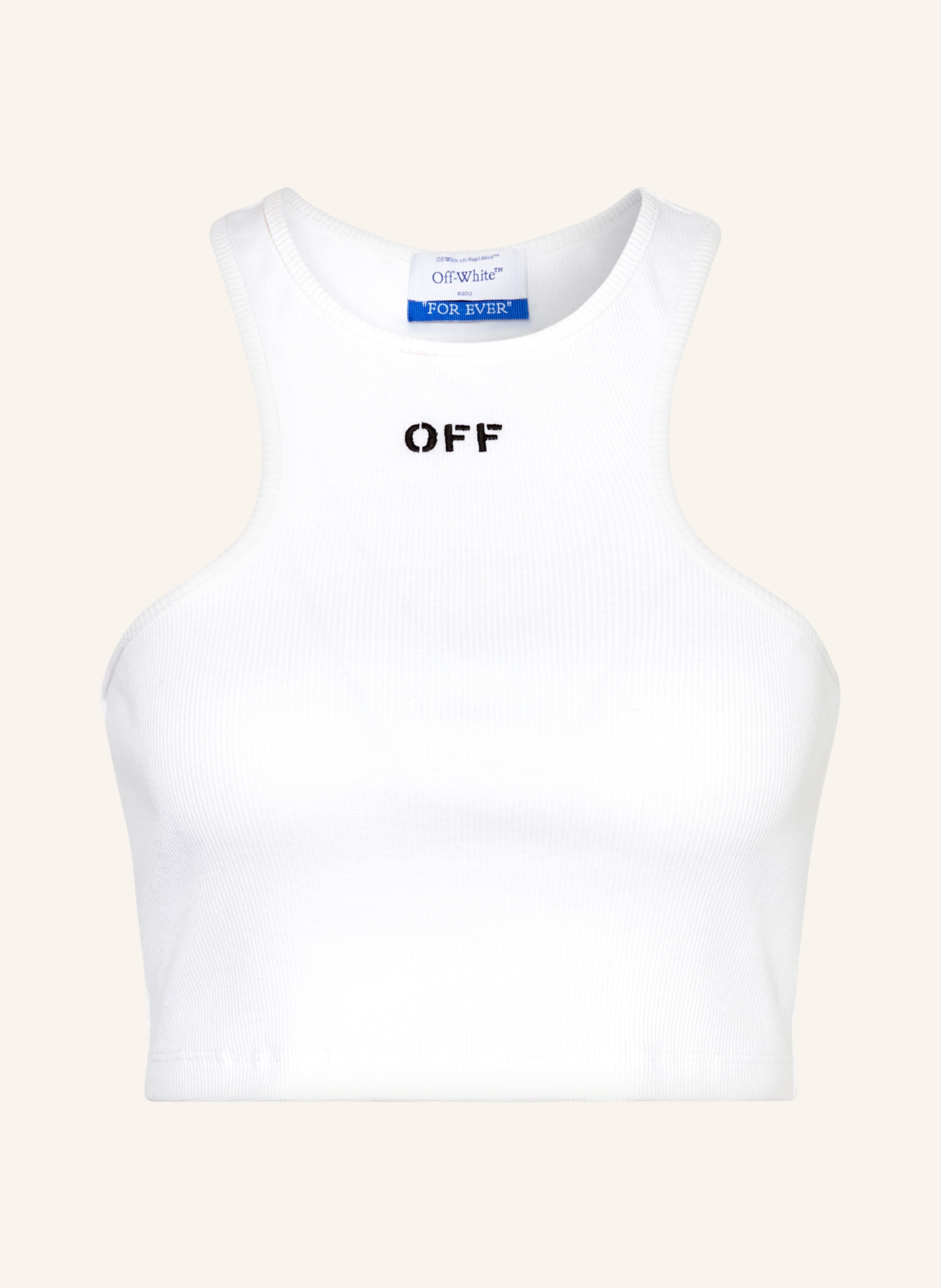 Off white online black crop top