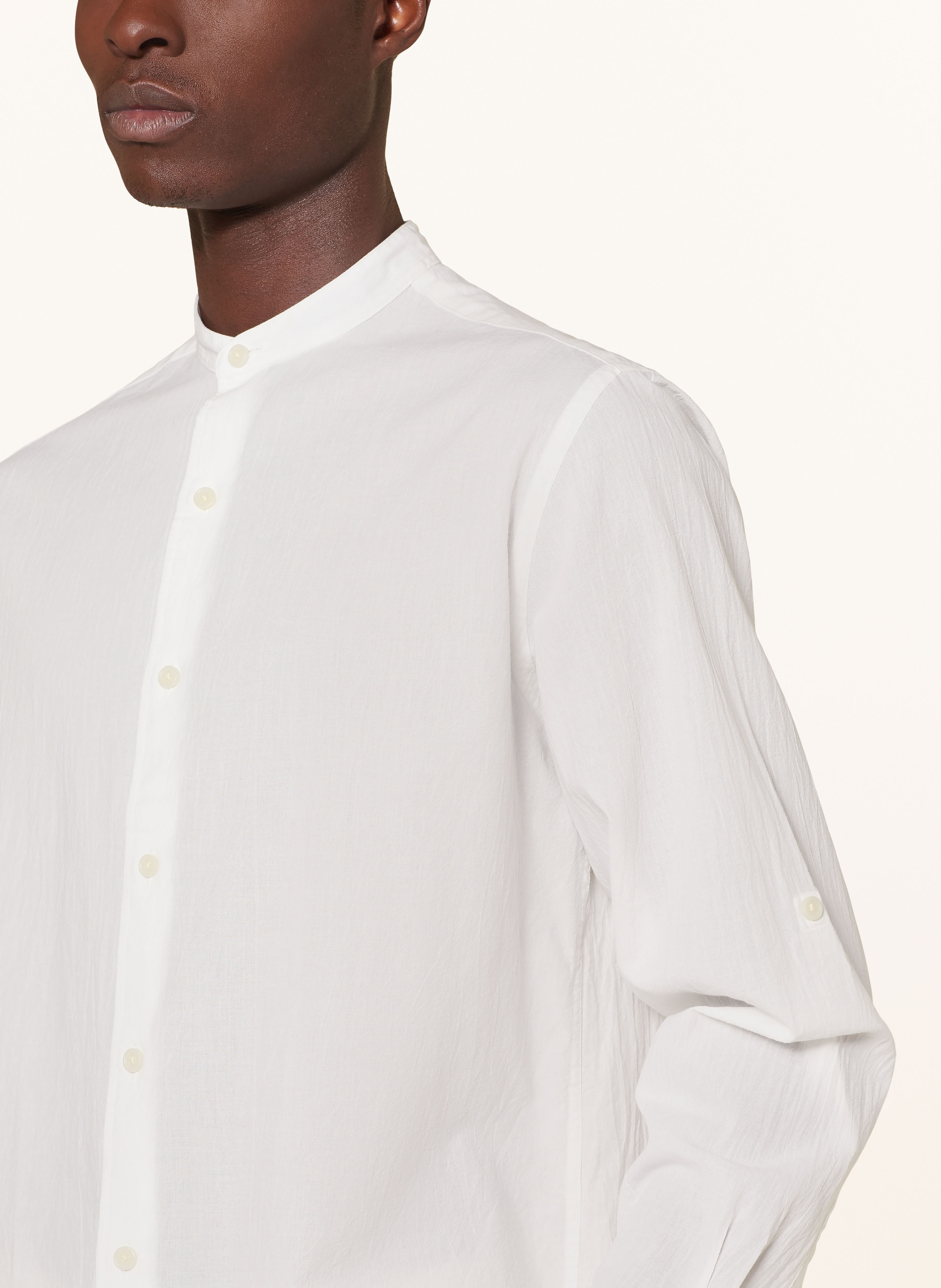 Thumbnail - Paul Hemd Slim Fit Mit Stehkragen weiss