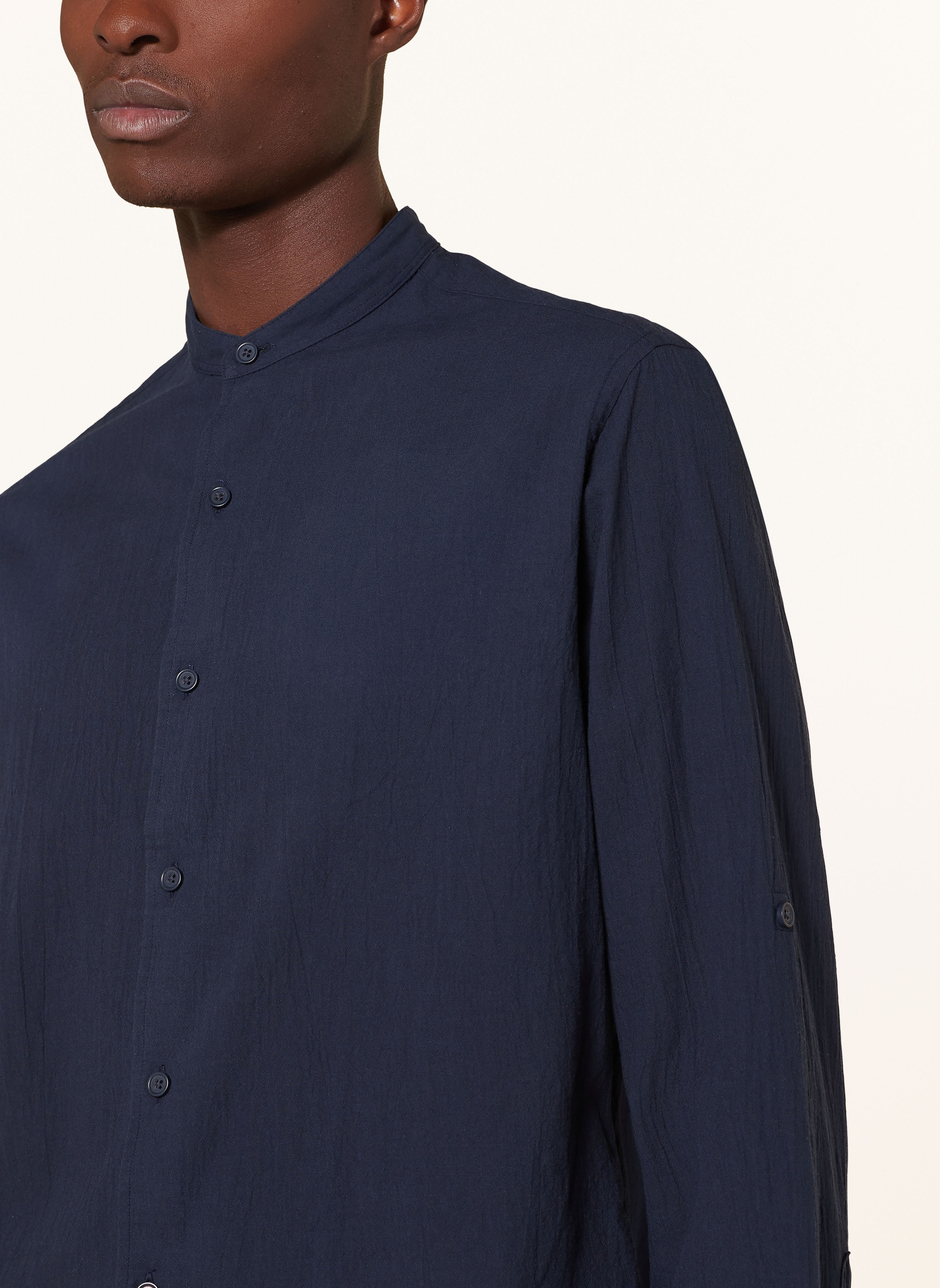 Thumbnail - Paul Hemd Slim Fit Mit Stehkragen blau