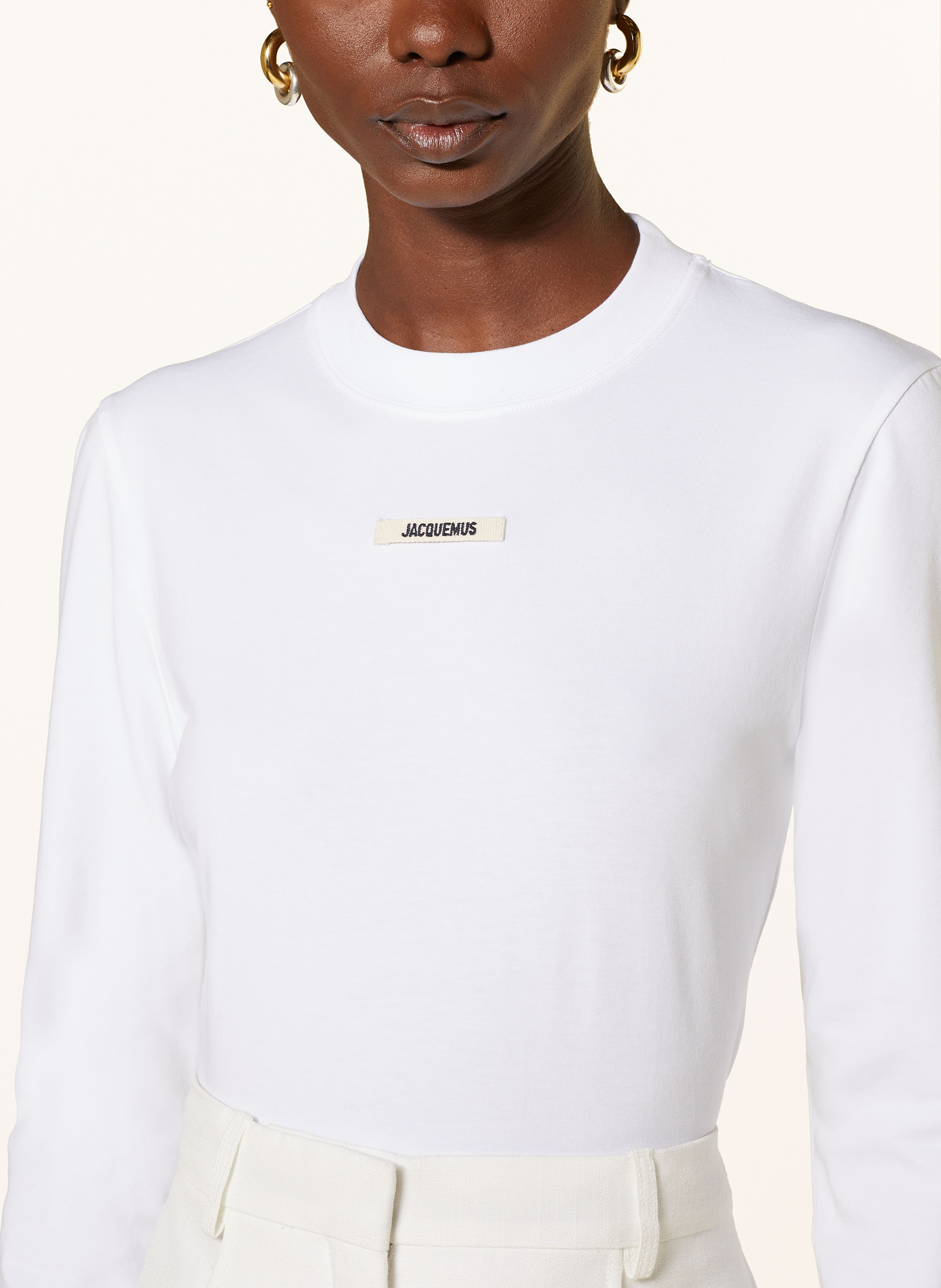 Thumbnail - Jacquemus Longsleeve Le Tshirt Gros Grain weiss