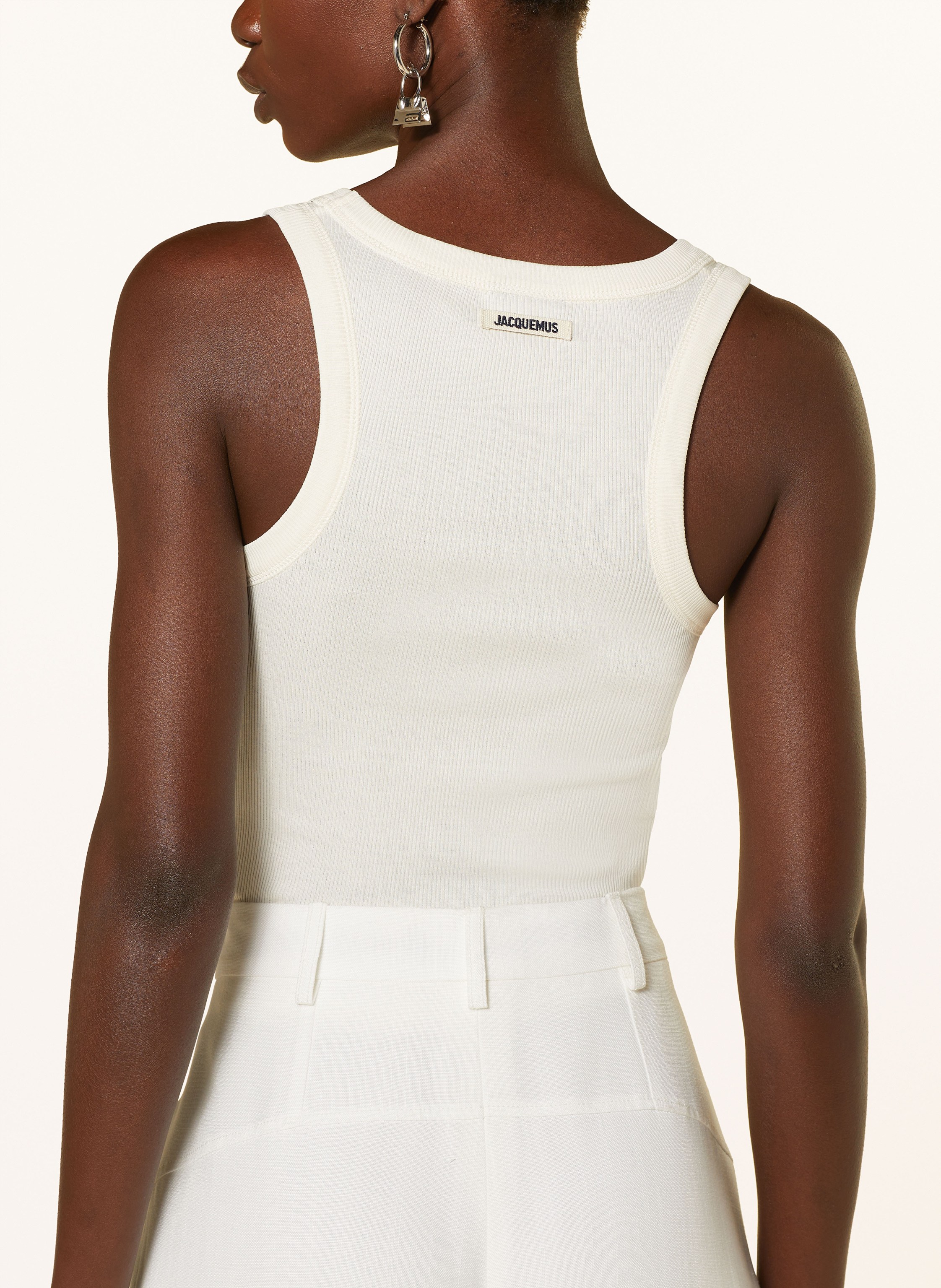 Thumbnail - Jacquemus Top Le Debardeur Gros Grain weiss