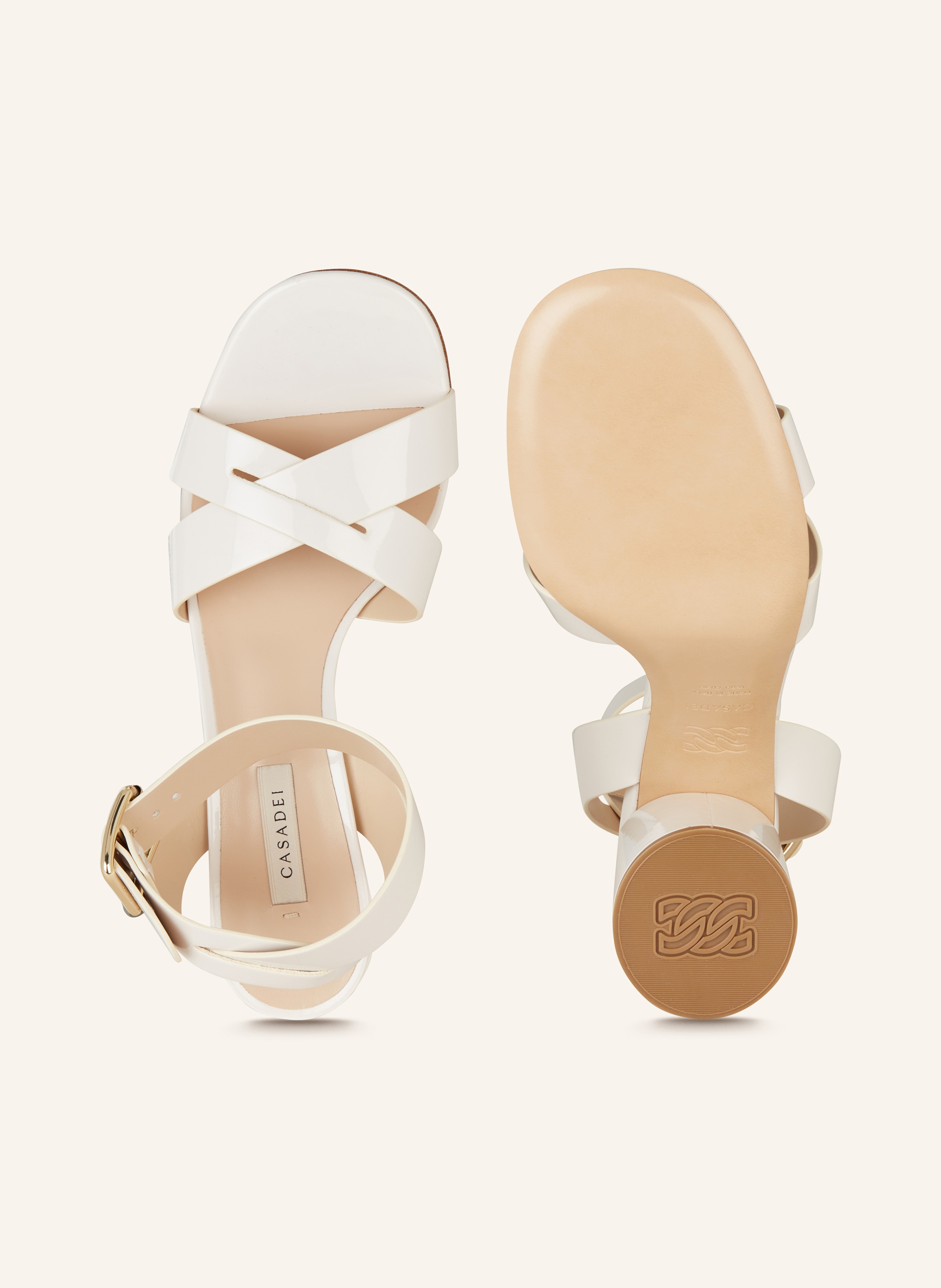 Thumbnail - Casadei Sandaletten Emily Viky Cleo weiss