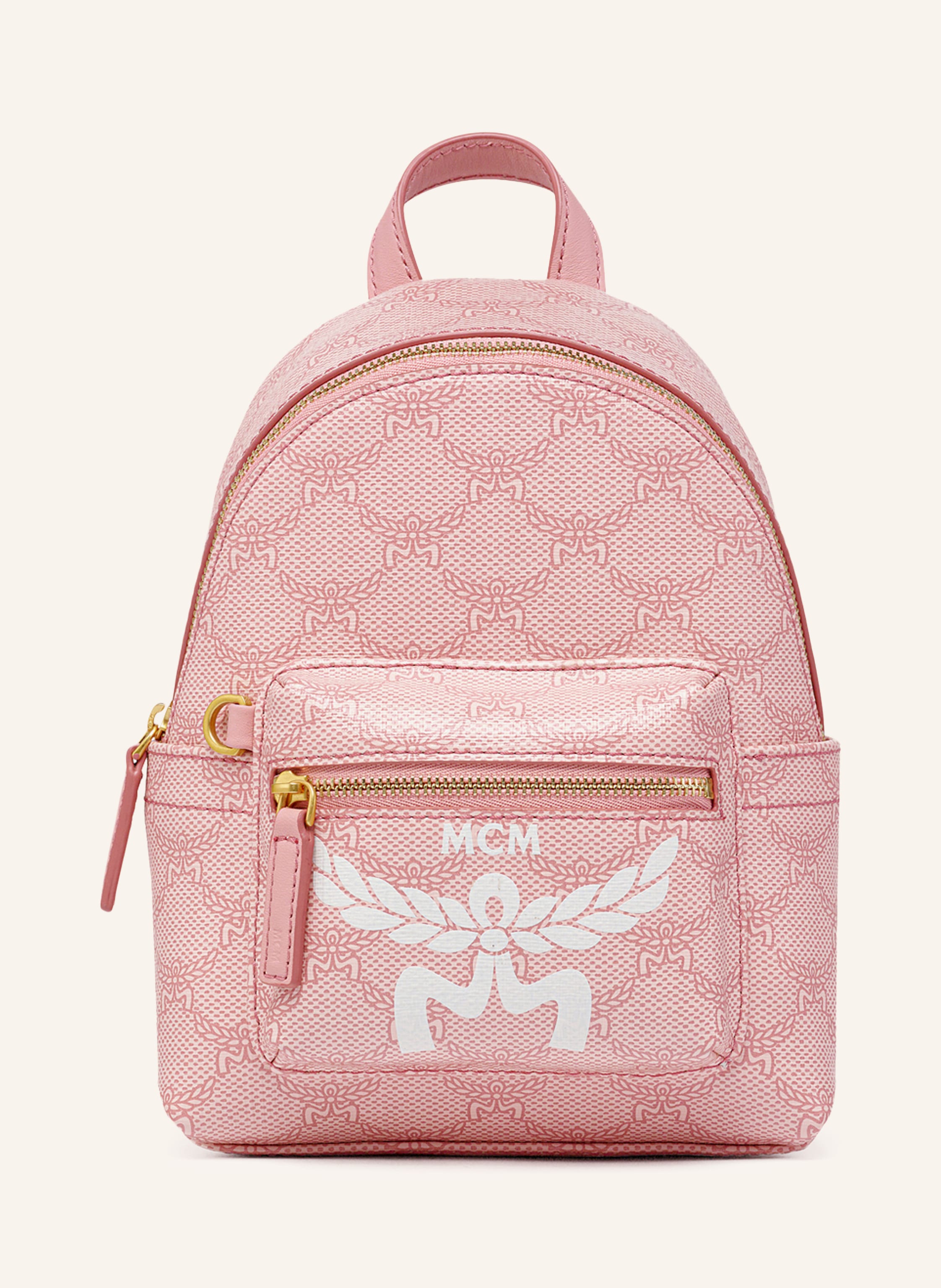 MCM Backpack STARK MINI in p6 silver pink